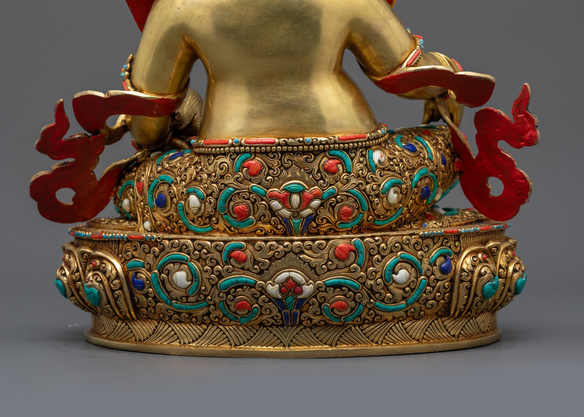 Premium Yellow Dzambhala Sculpture | Handcrafted Spiritual Wealth God