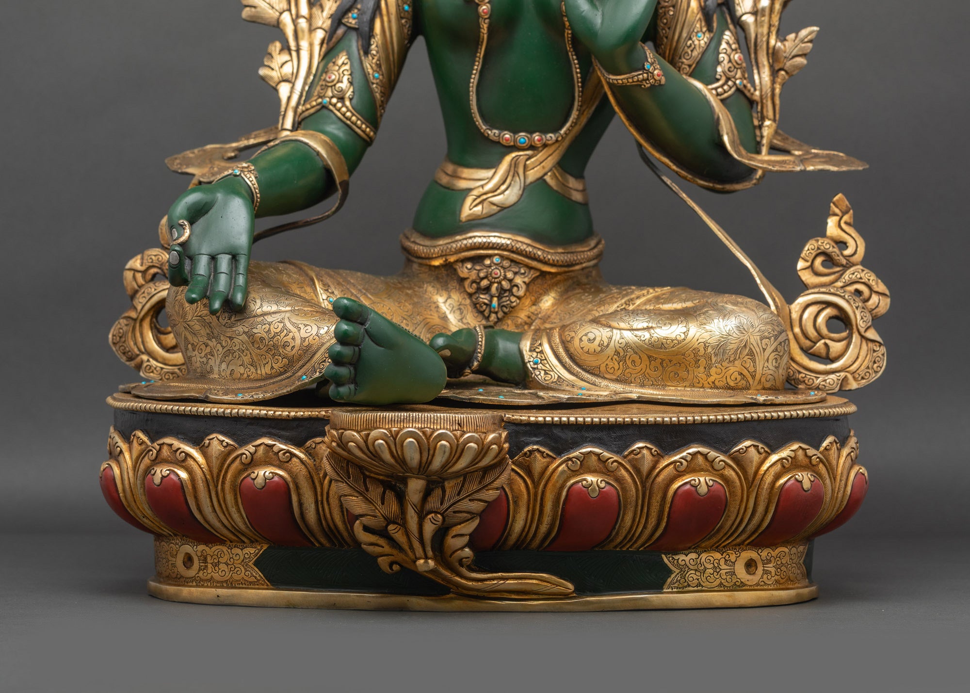 Savior Mother Green Tara Statue | Hand-painted Goddess of Compassion