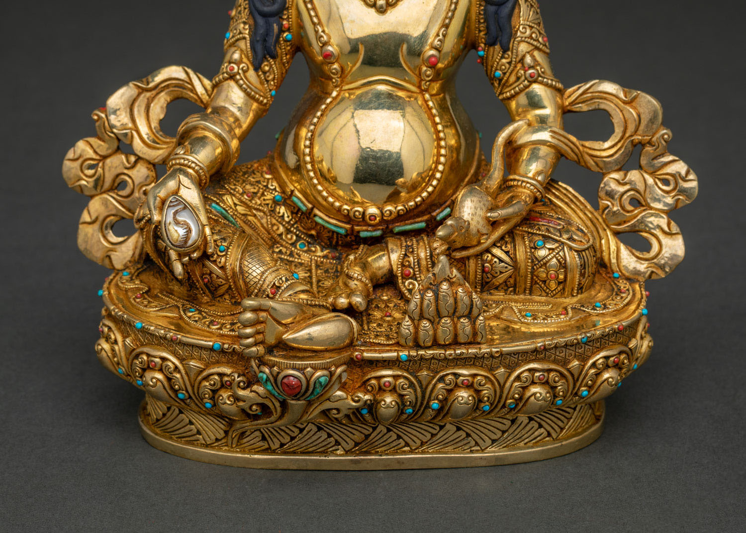 Jambhala Statue for Wealth & Protection | Tibetan Altar Sculpture