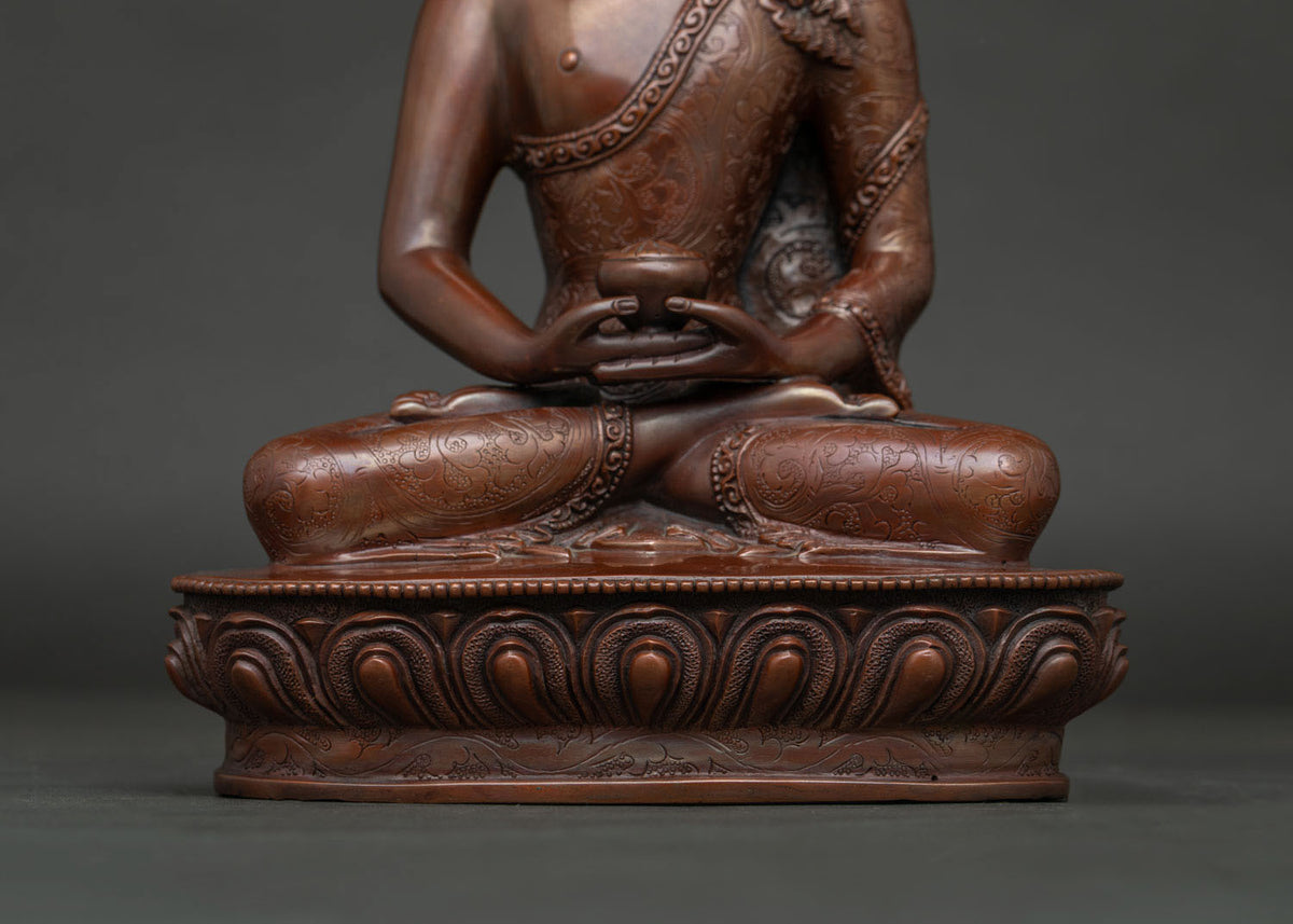 Oxidized Amitabha Buddha Statue | Sacred Buddha of Compassion and Pure Land