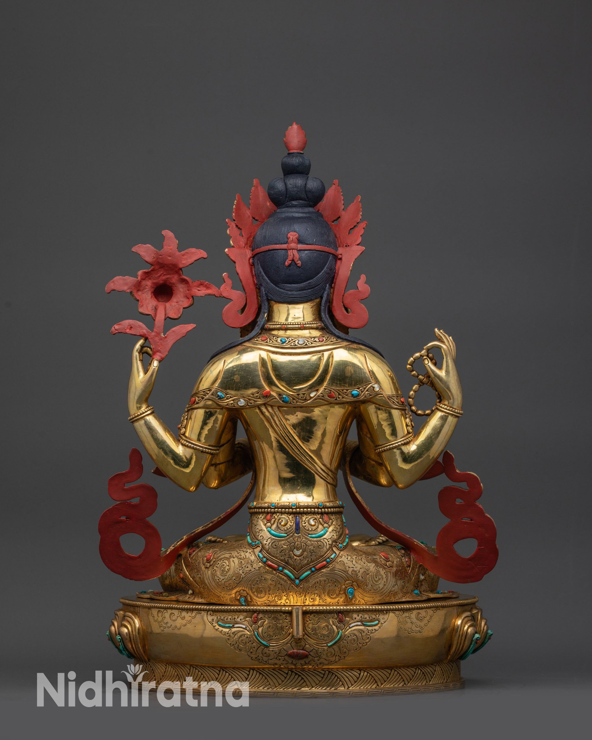 Sacred Four-Armed Chenrezig Statue | Deity of Infinite Compassion