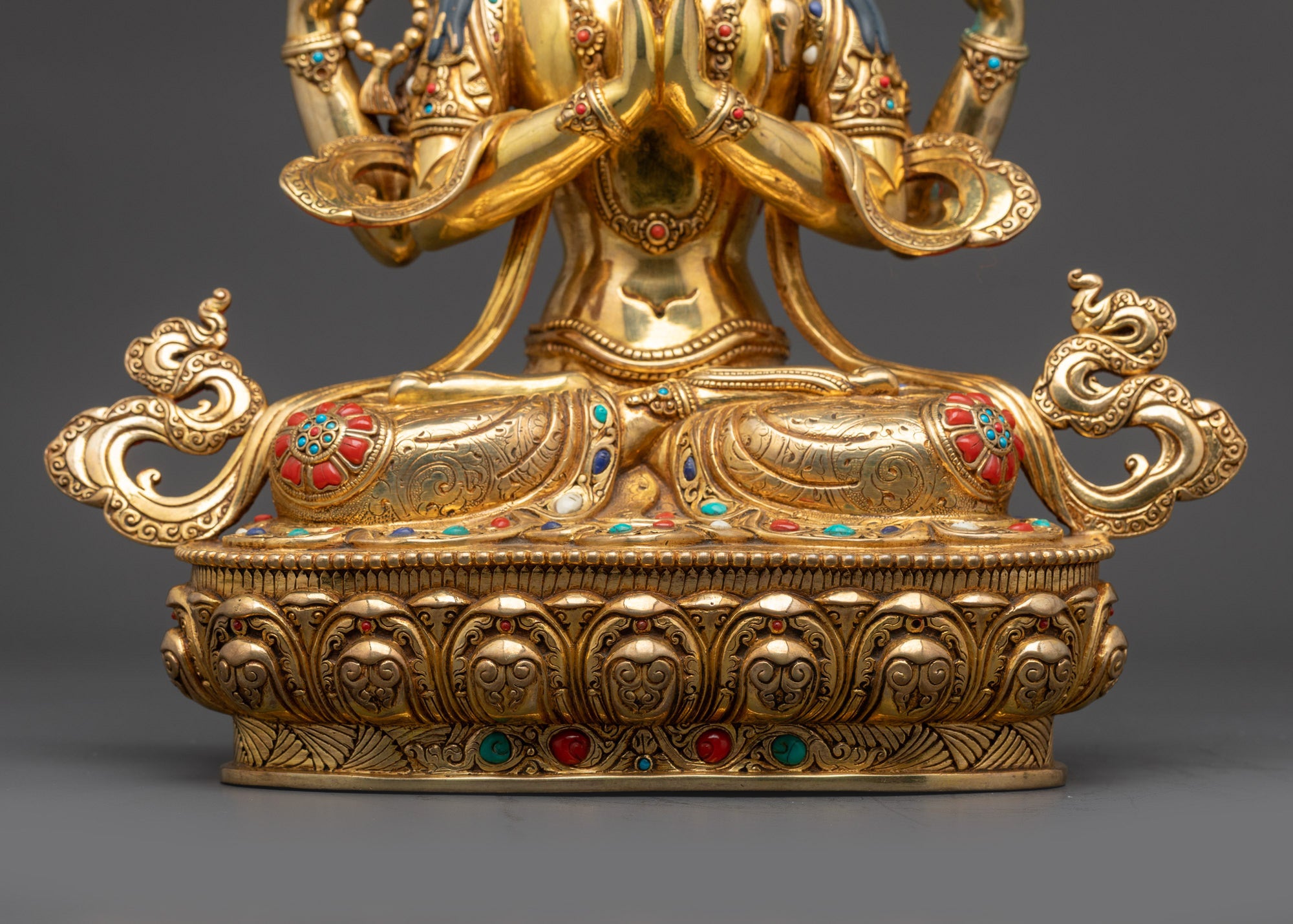 13" Four-Armed Chenrezig Statue | Divine Compassion & Sacred Decor