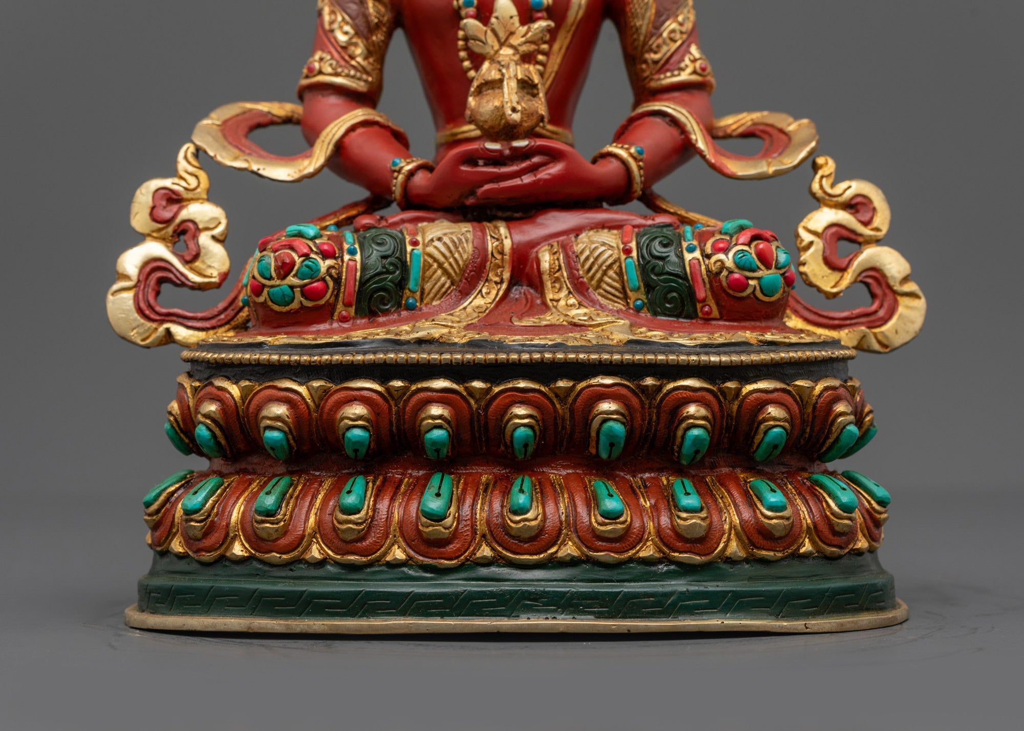 Handcrafted Amitayus Sculpture | Tibetan Buddhist Longevity Deity