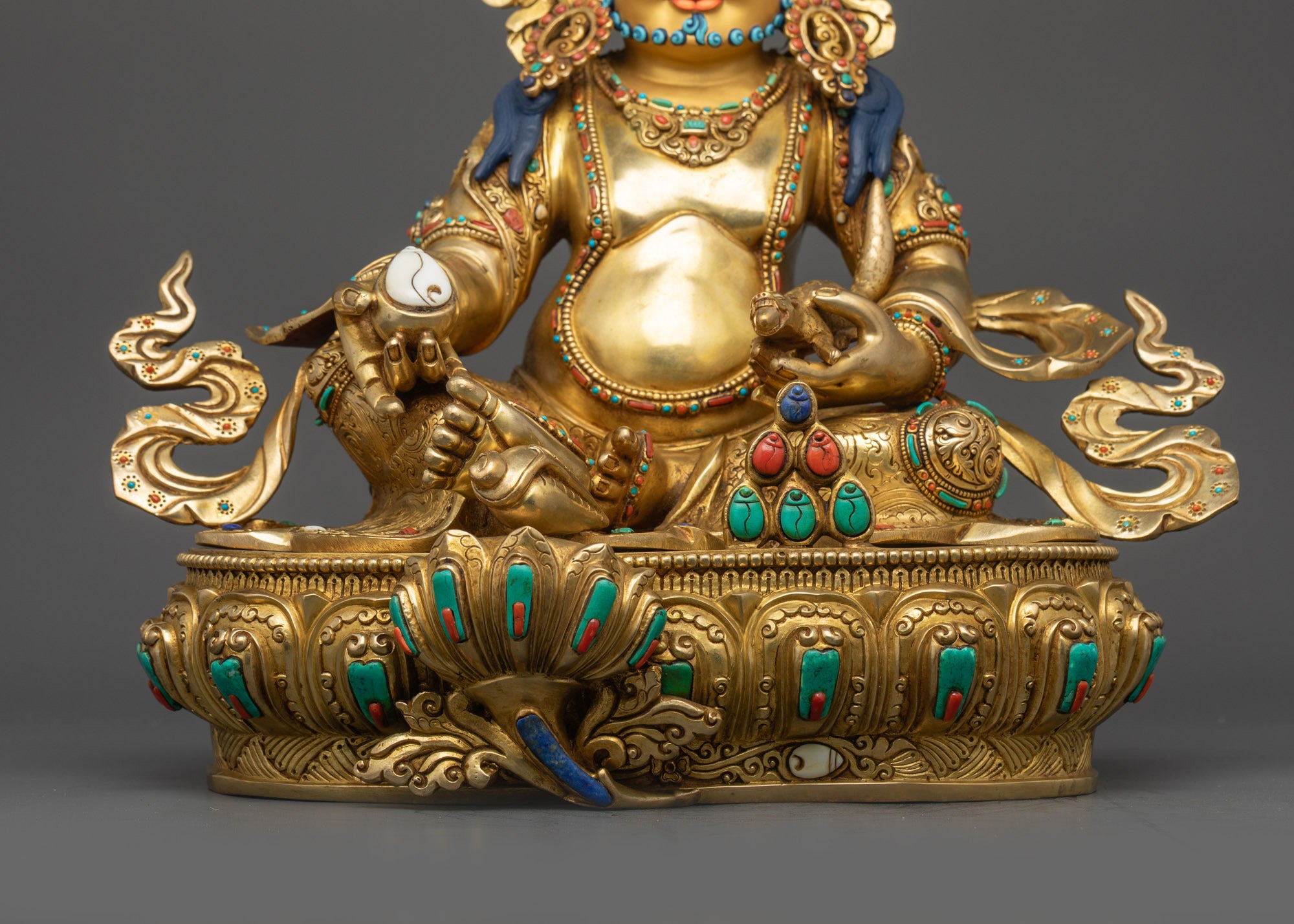 Premium Dzambhala Sculpture | Handcrafted Prosperity and Wealth Statue