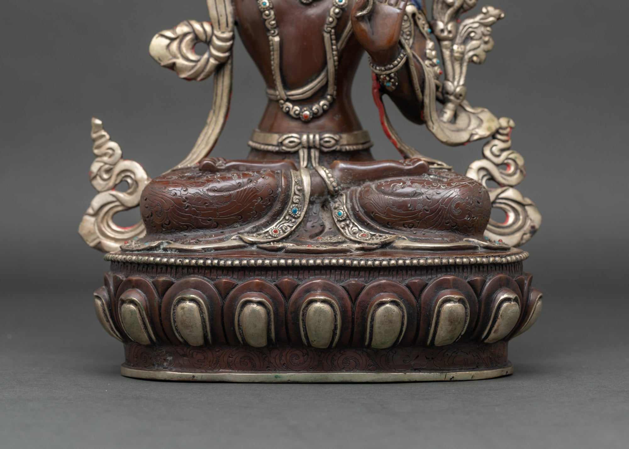 Manjushri Oxidized Copper Statue | Handcrafted in Nepal