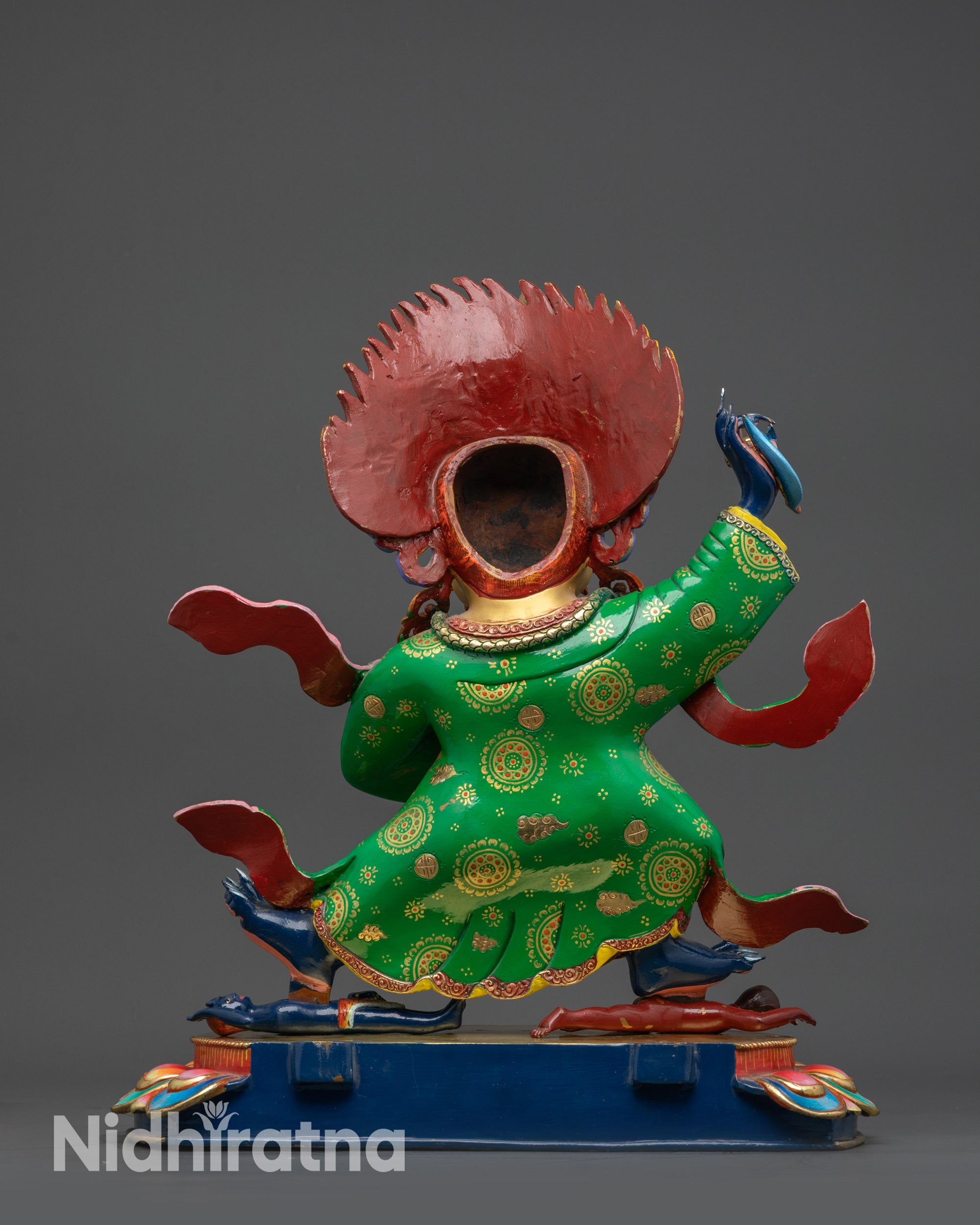 Mahakala Bernagchen Statue | Lost Wax Crafted Wrathful Deity Nepal