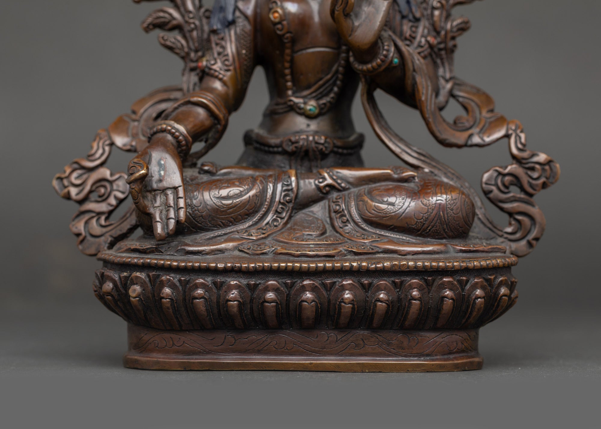 Peaceful Mother Buddha Sculpture of White Tara
