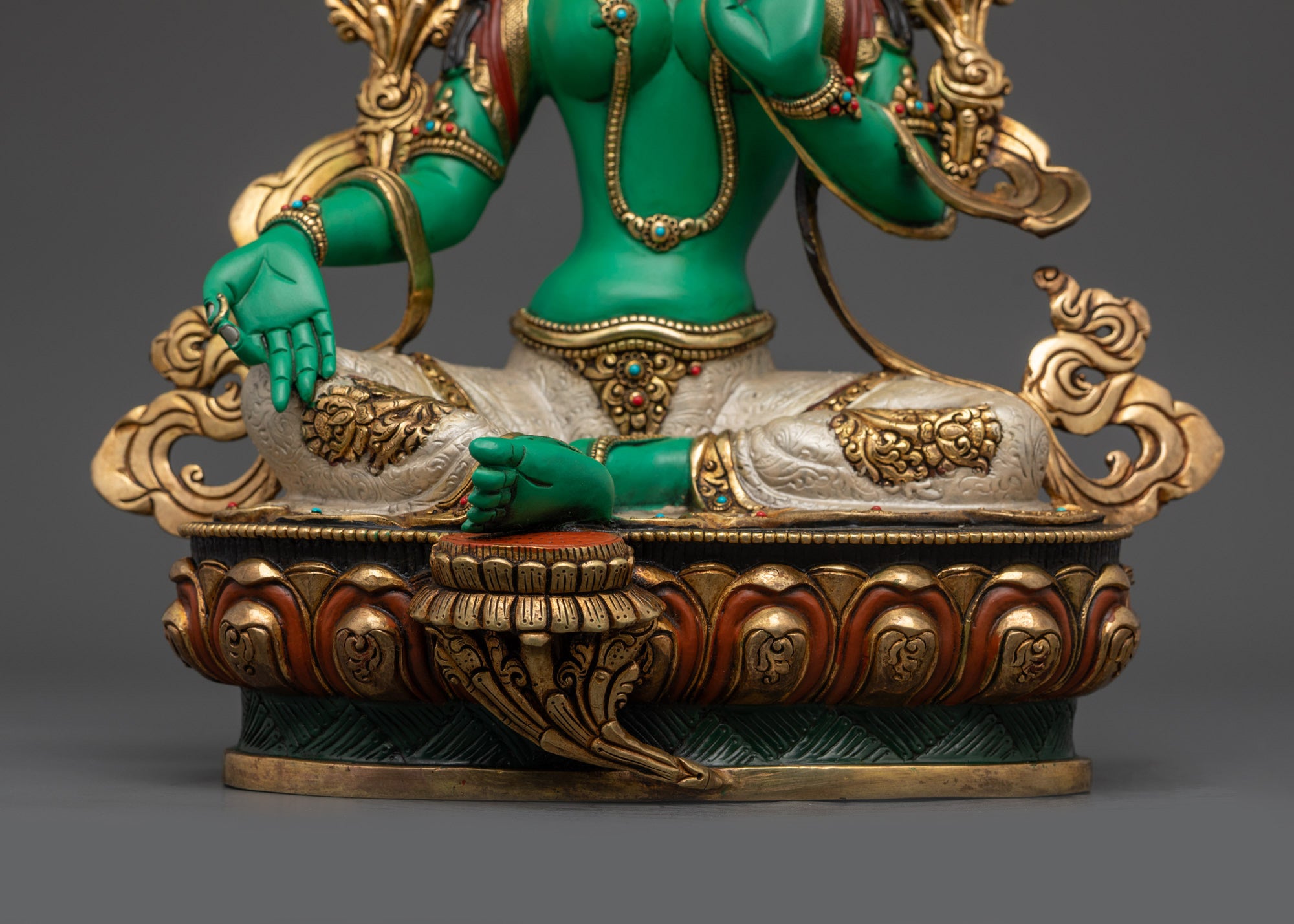 Green-Hued Mother Tara Statue | High-Quality Handcrafted Buddhist Idol