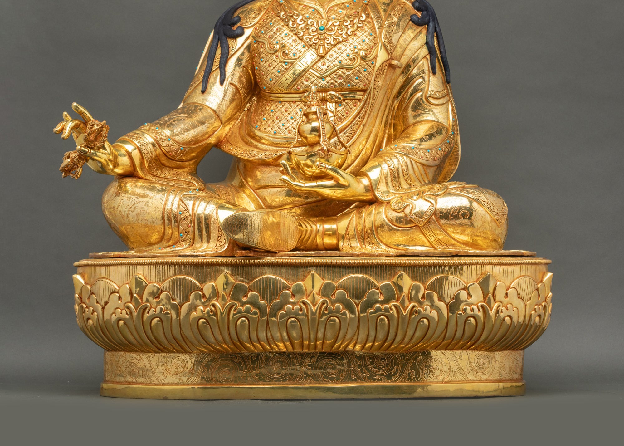 Exquisite Statue of Guru Rinpoche | Hand-Carved Sculpture from Nepal