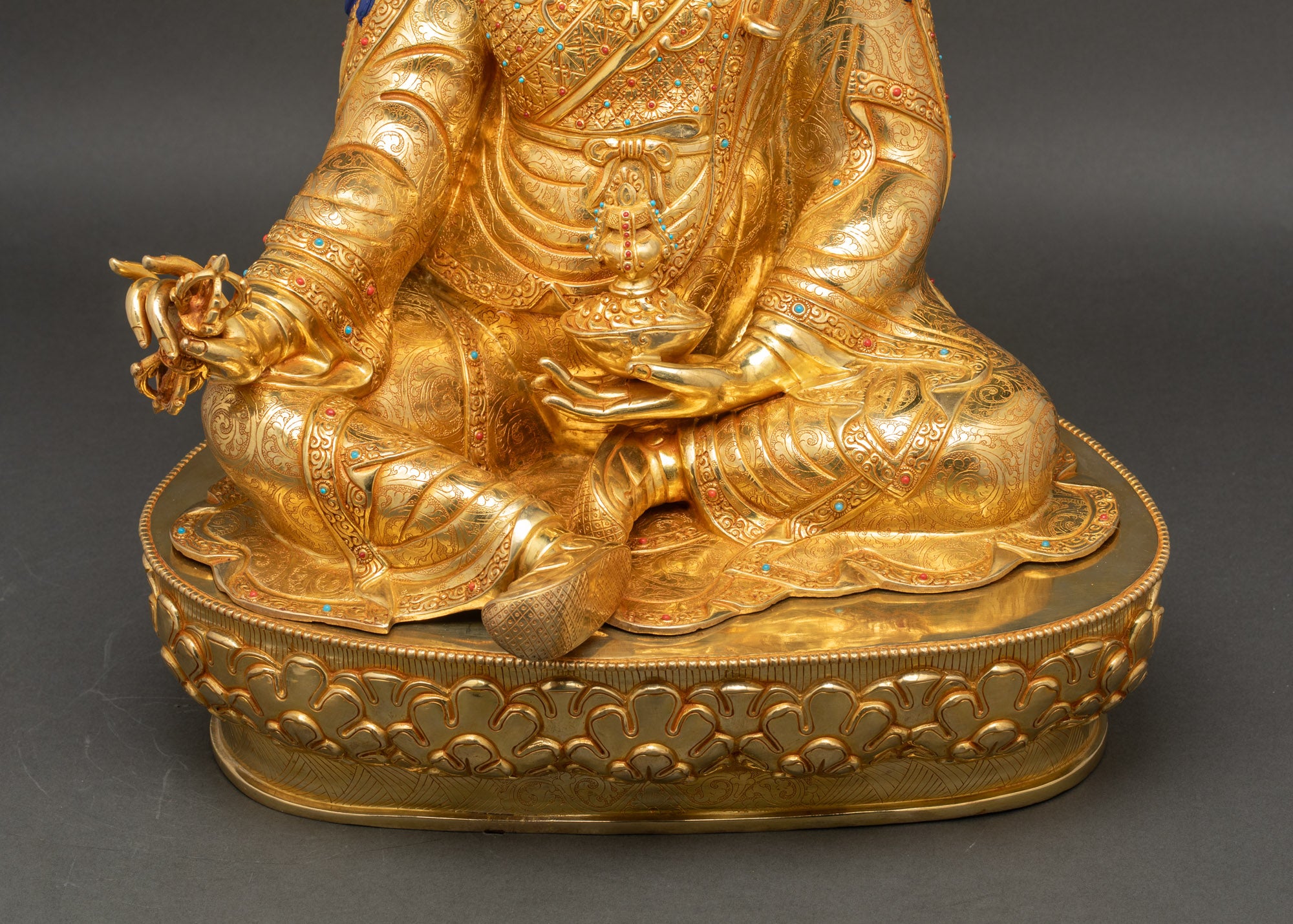 Guru Rinpoche Statue | Vajrayana Buddhist Master Figurine from Nepal