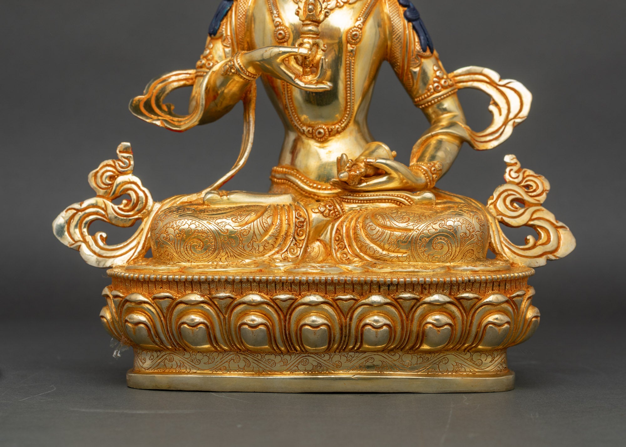 Copper Vajrasattva Statue | Gold-Gilded Deity for Meditation and Prayer