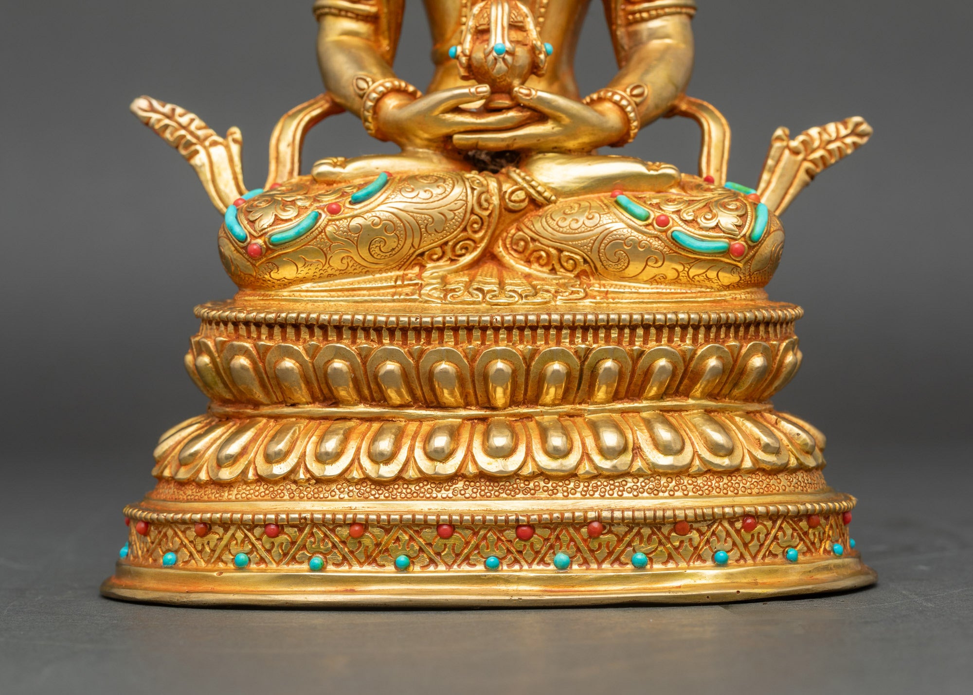 Awakened Amitayus Statue – Nepalese Artisan Buddha Sculpture