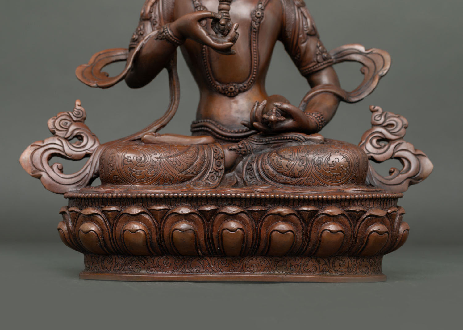 Oxidized Vajrasattva Statue – Tibetan Purification Deity Sculpture