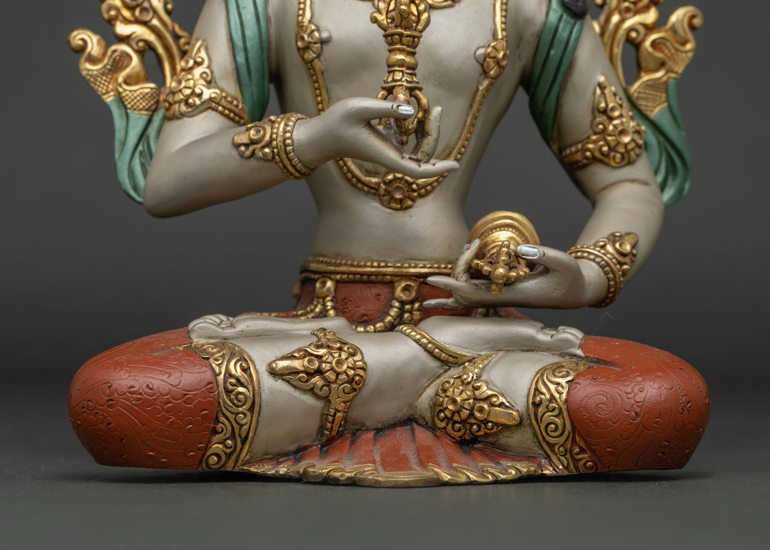 Multicolor Vajrasattva Statue | Karma Purification Buddha Sculpture