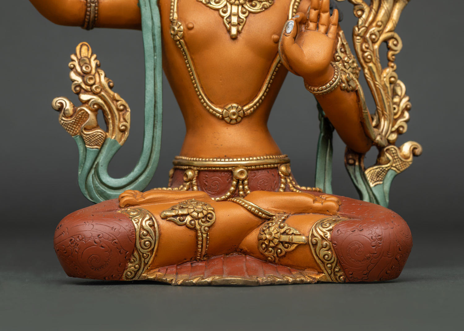 Acrylic-painted Manjushri Statue | Bodhisattva of Transcendent Wisdom
