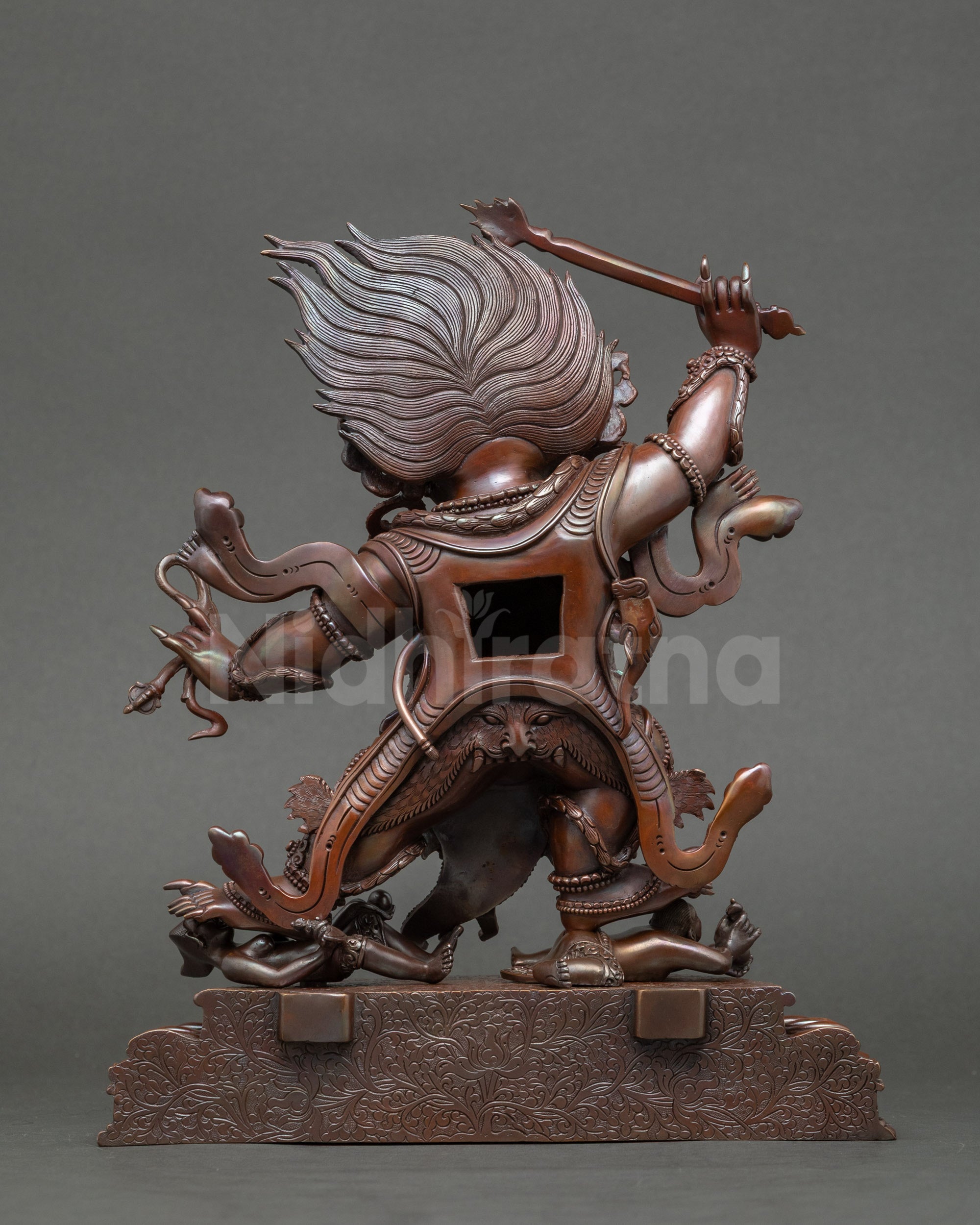 Buddhist Hayagriva Statue | Oxidized Copper Artwork from Nepal