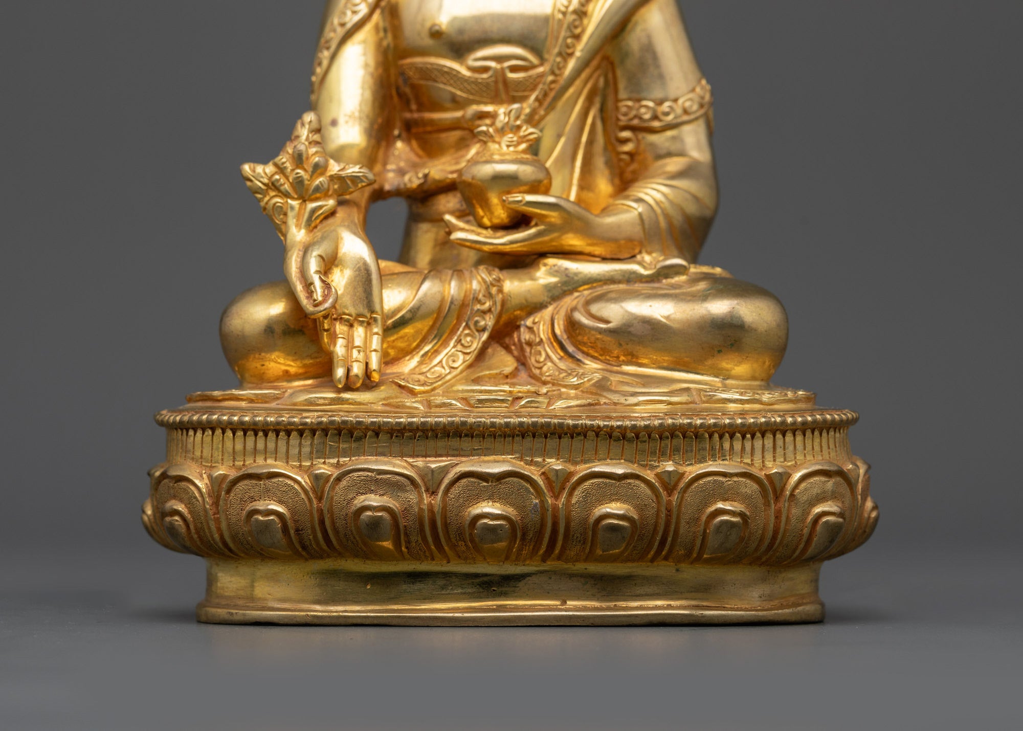 Handmade Bhaisajyaguru Statue from Nepal | Tradational Tibetan Artwork