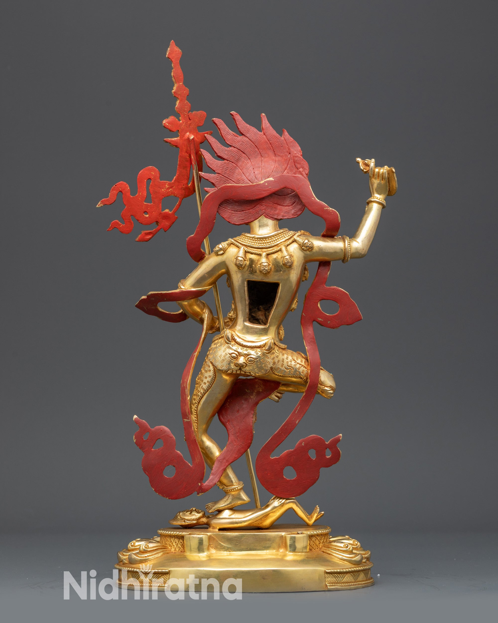 Dakini Simha Mukha Statue | Handcrafted Tibetan Lion-Faced Protector