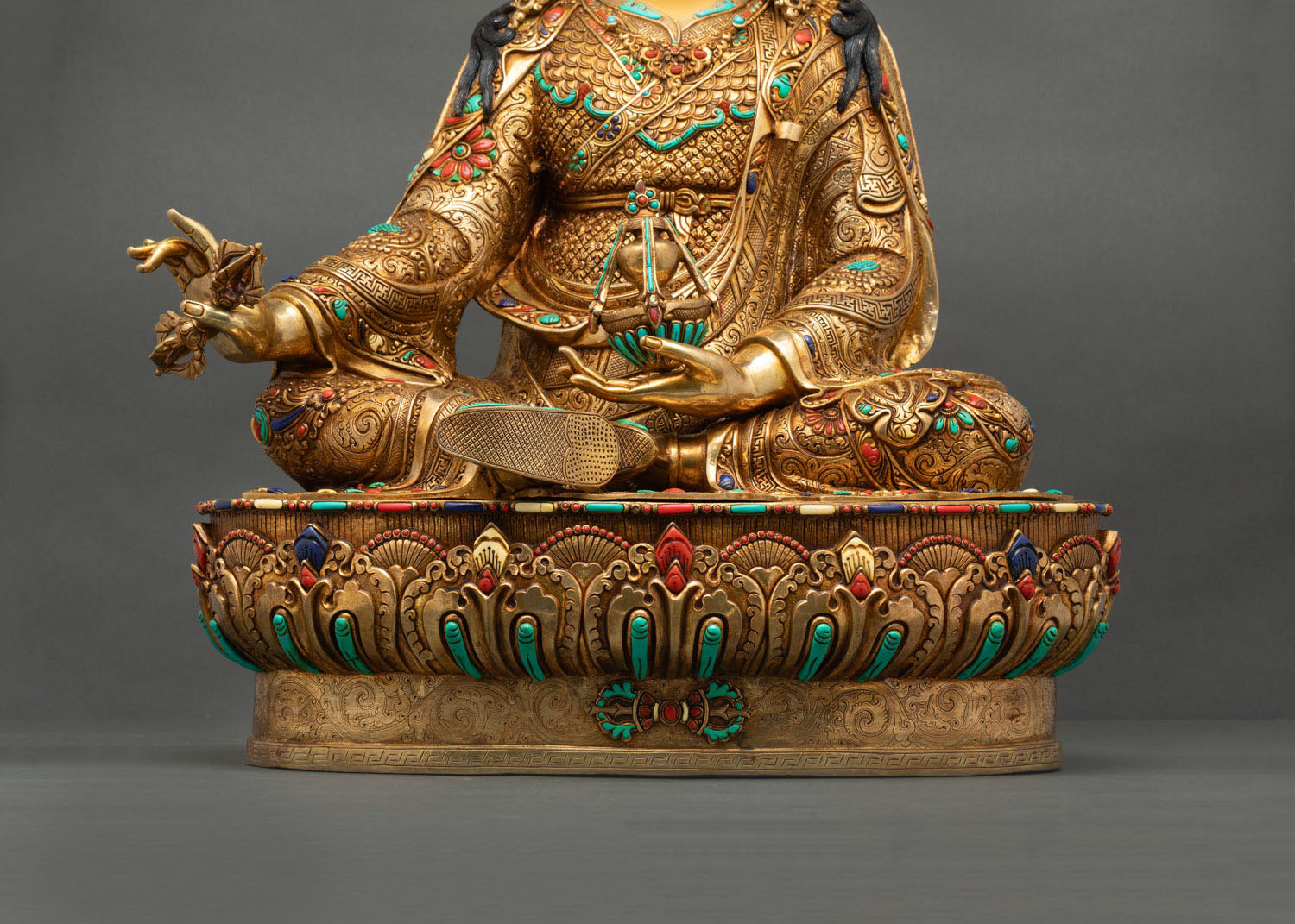 Guru Rinpoche Statue | Traditional Lost-Wax Cast Art from Nepal