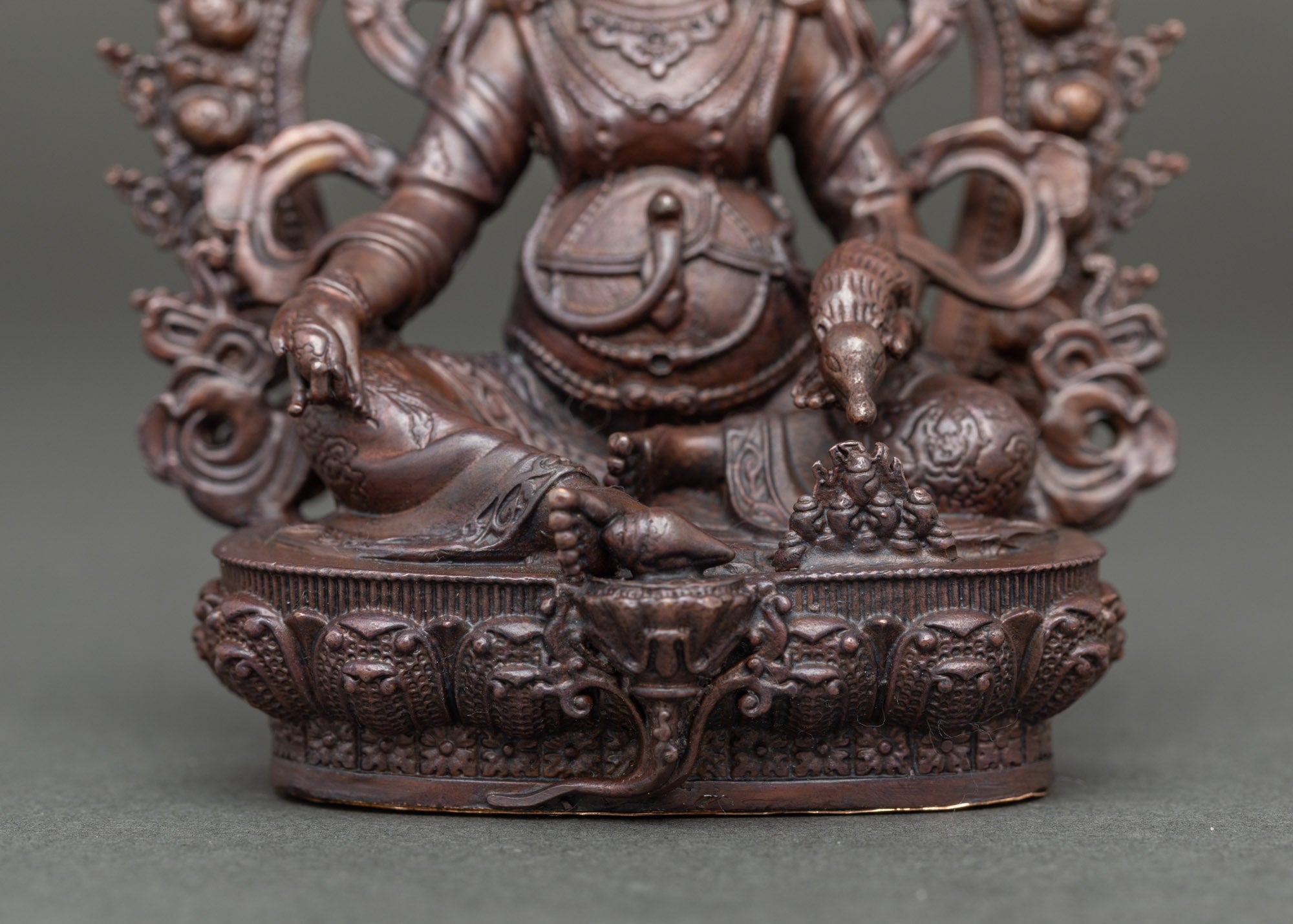 Oxidized Dzambhala Sculpture | Buddhist God of Wealth