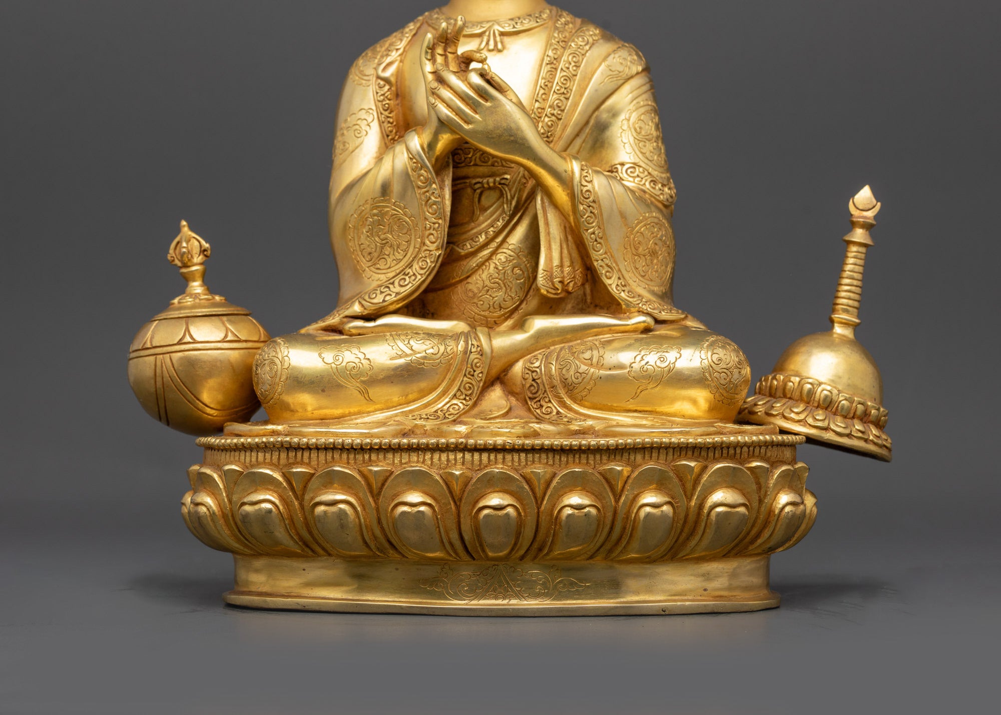 Devotional Lama Atisa Statue | Enlightened Buddhist Teacher Sculpture