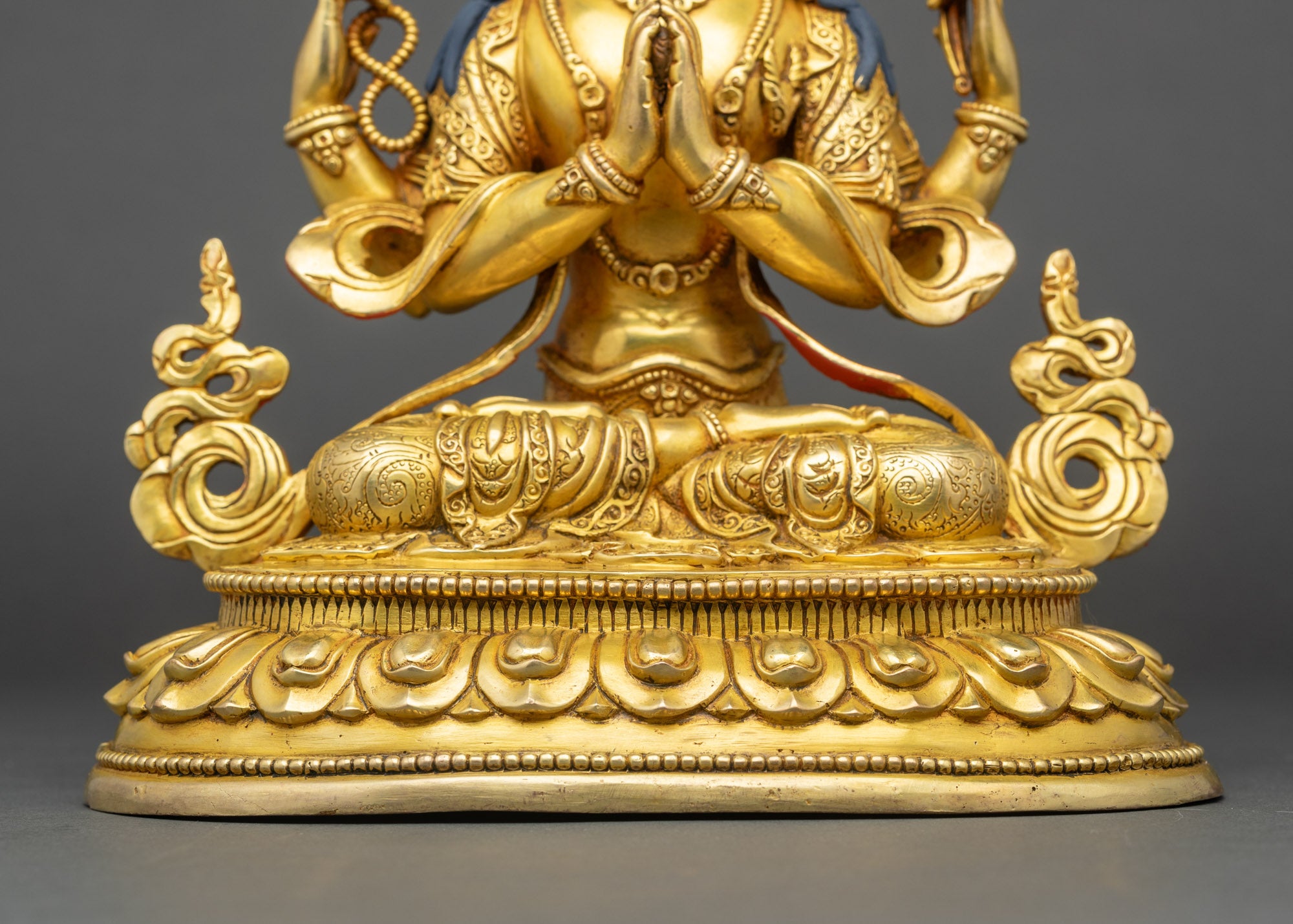 Handmade Chenrezig Statue | Traditional Tibetan Buddhist Artwork