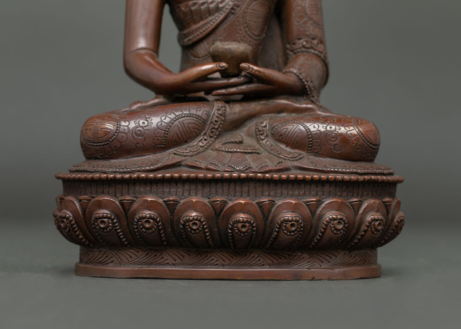 Amitabha Buddha Statue | Oxidized Copper Art from Nepal