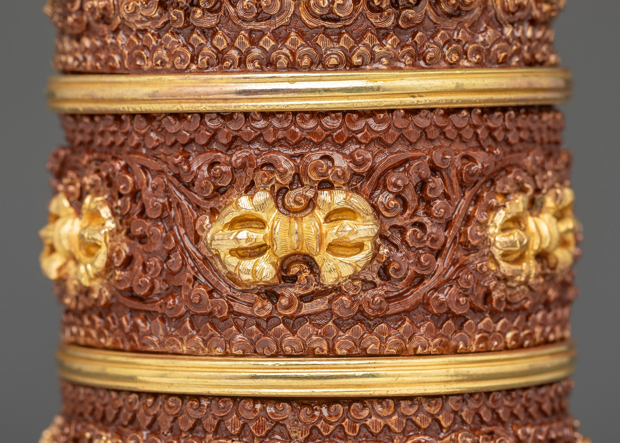 Decorative Tibetan Rice Pot | Handmade Vessel for Sacred Offerings