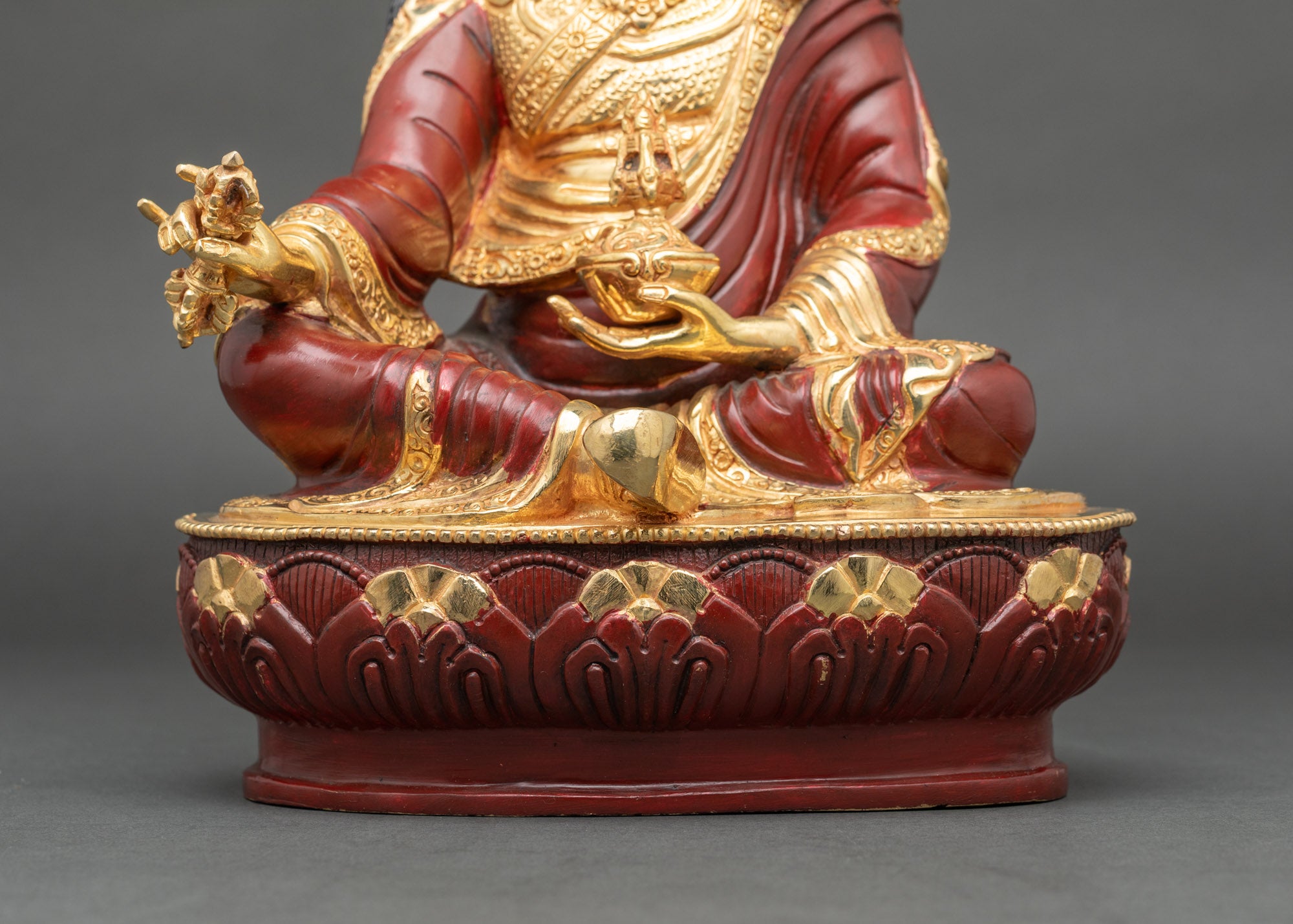 Guru Rinpoche Statue for Meditation and Altar | Handcrafted Nepalese Copper
