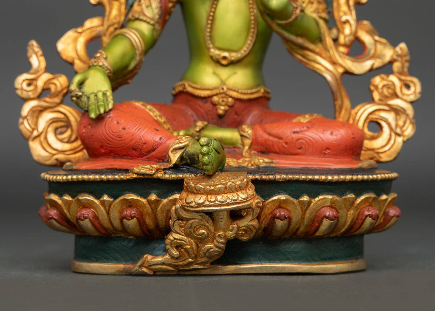 Green Tara Goddess Sculpture | Authentic Nepalese Artwork