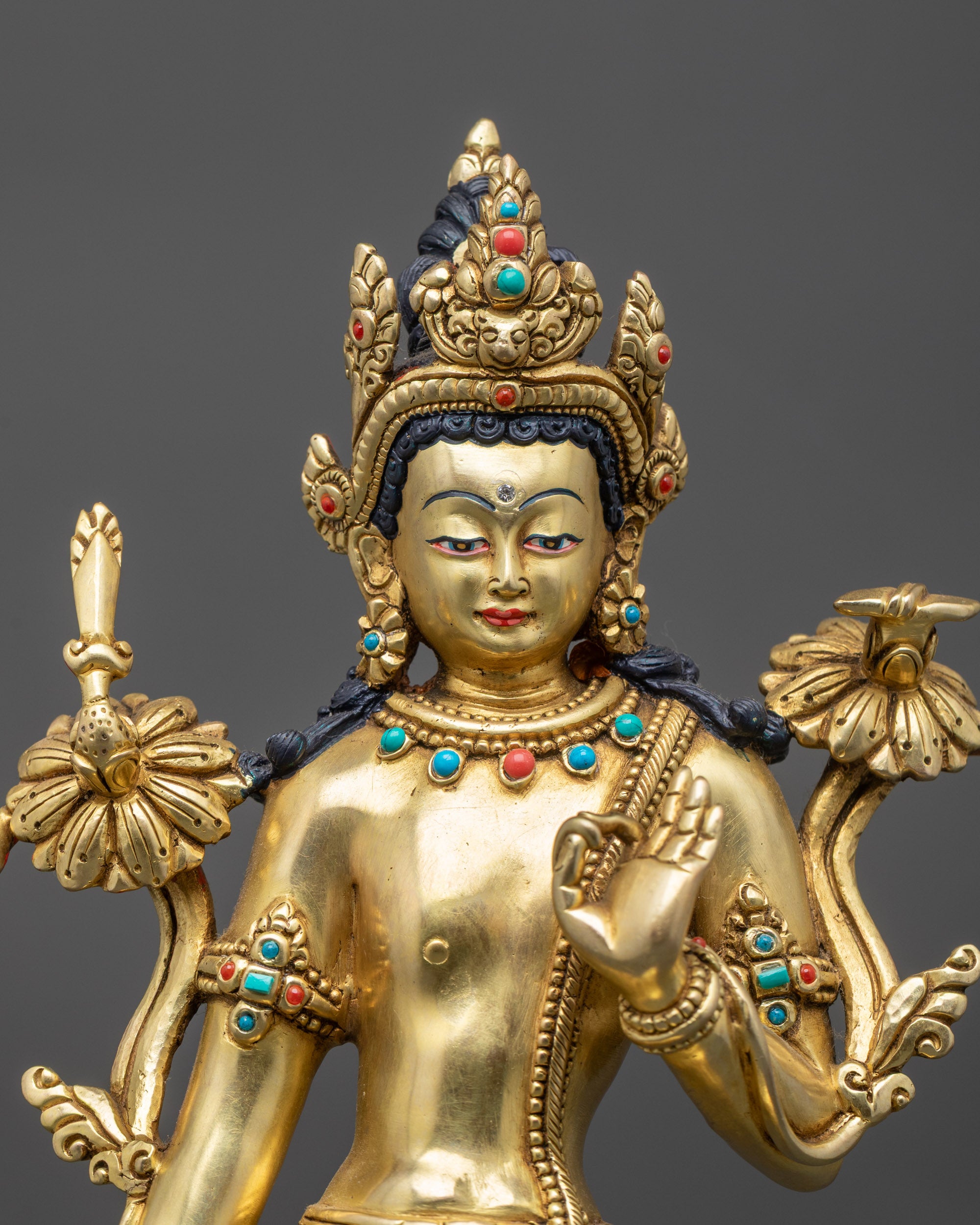 Eight Bodhisattvas Statue Collection | Traditional Nepalese Artistry