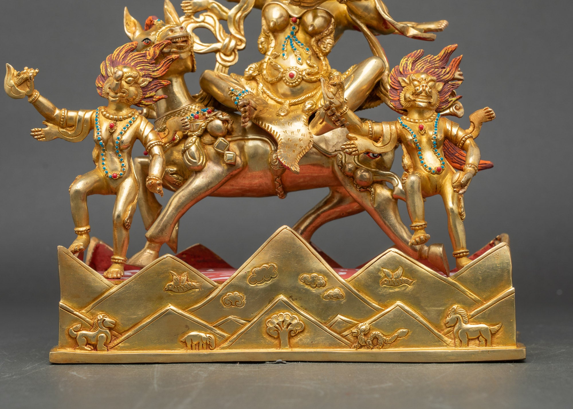 Palden Lhamo Altar Statue | Spiritual Nepalese Buddhist Sculpture
