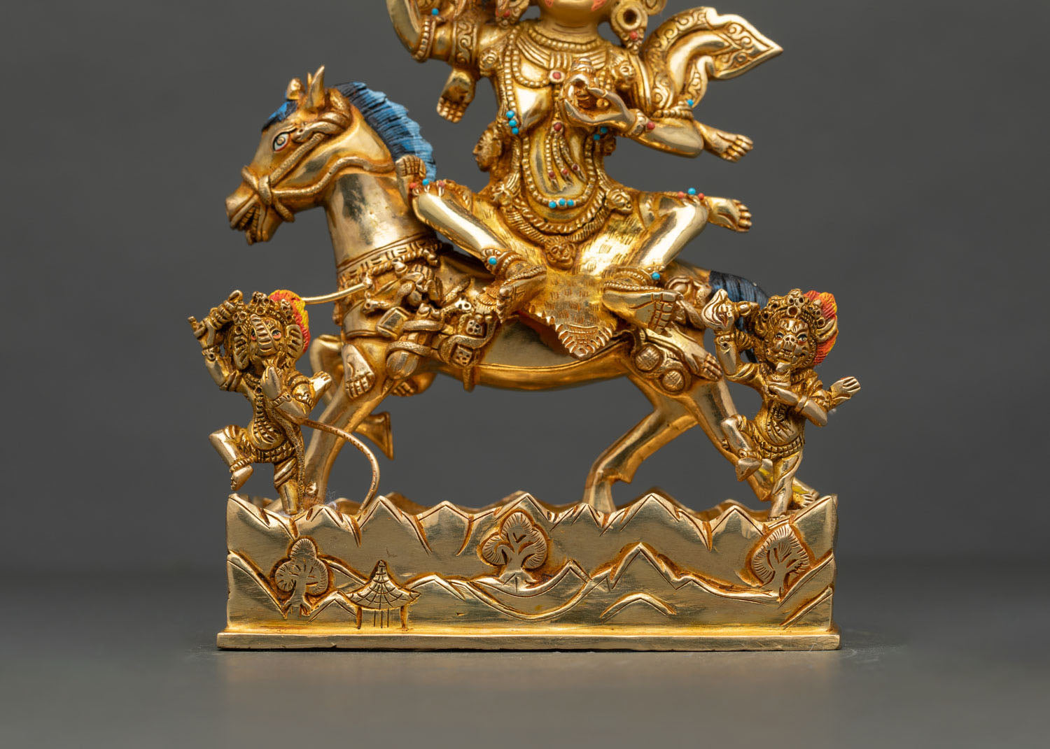 Handmade Palden Lhamo Copper Statue from Nepal
