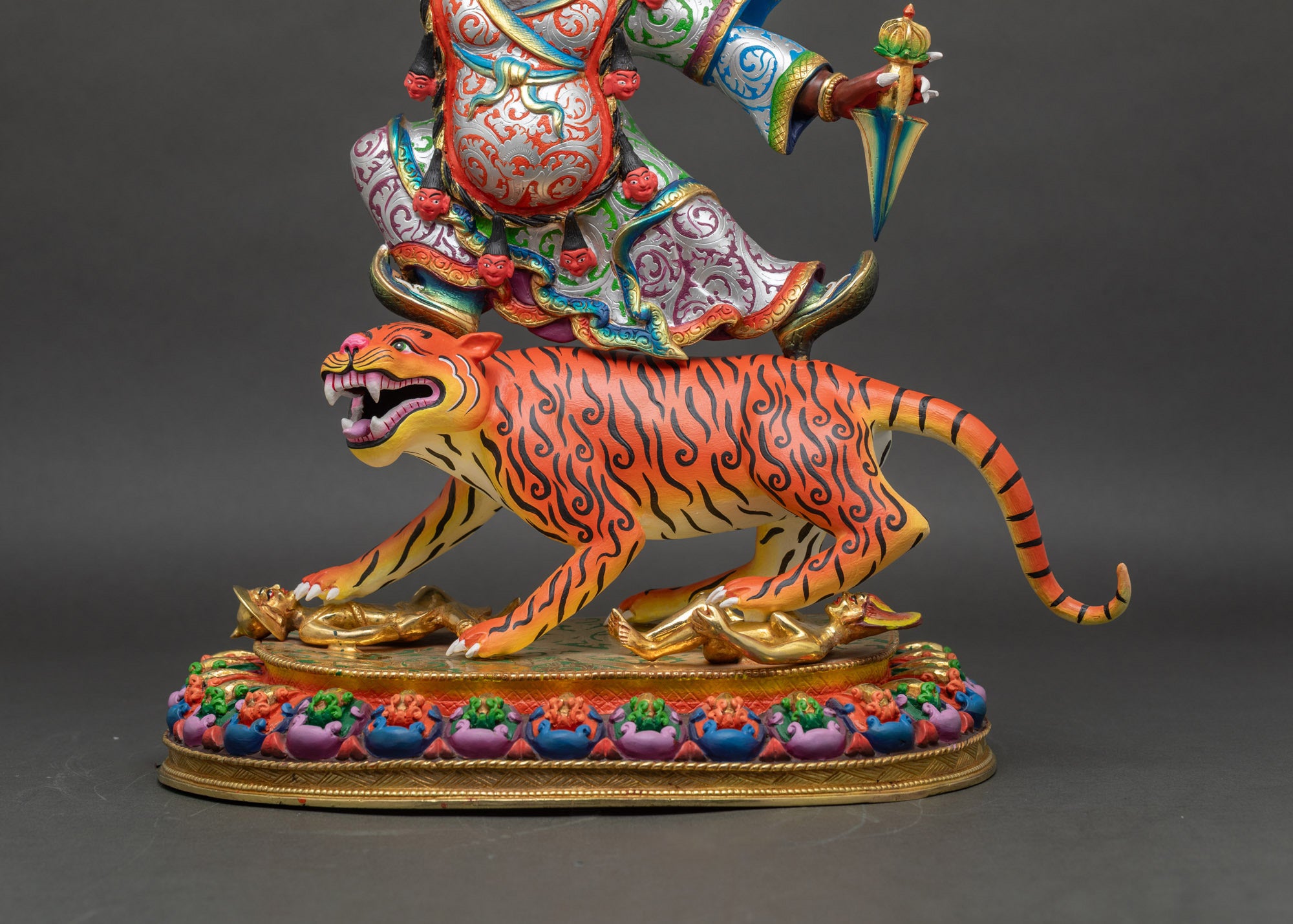 Vibrant Dorje Drolo Statue | Padmasambhava Wrathful Form Artwork