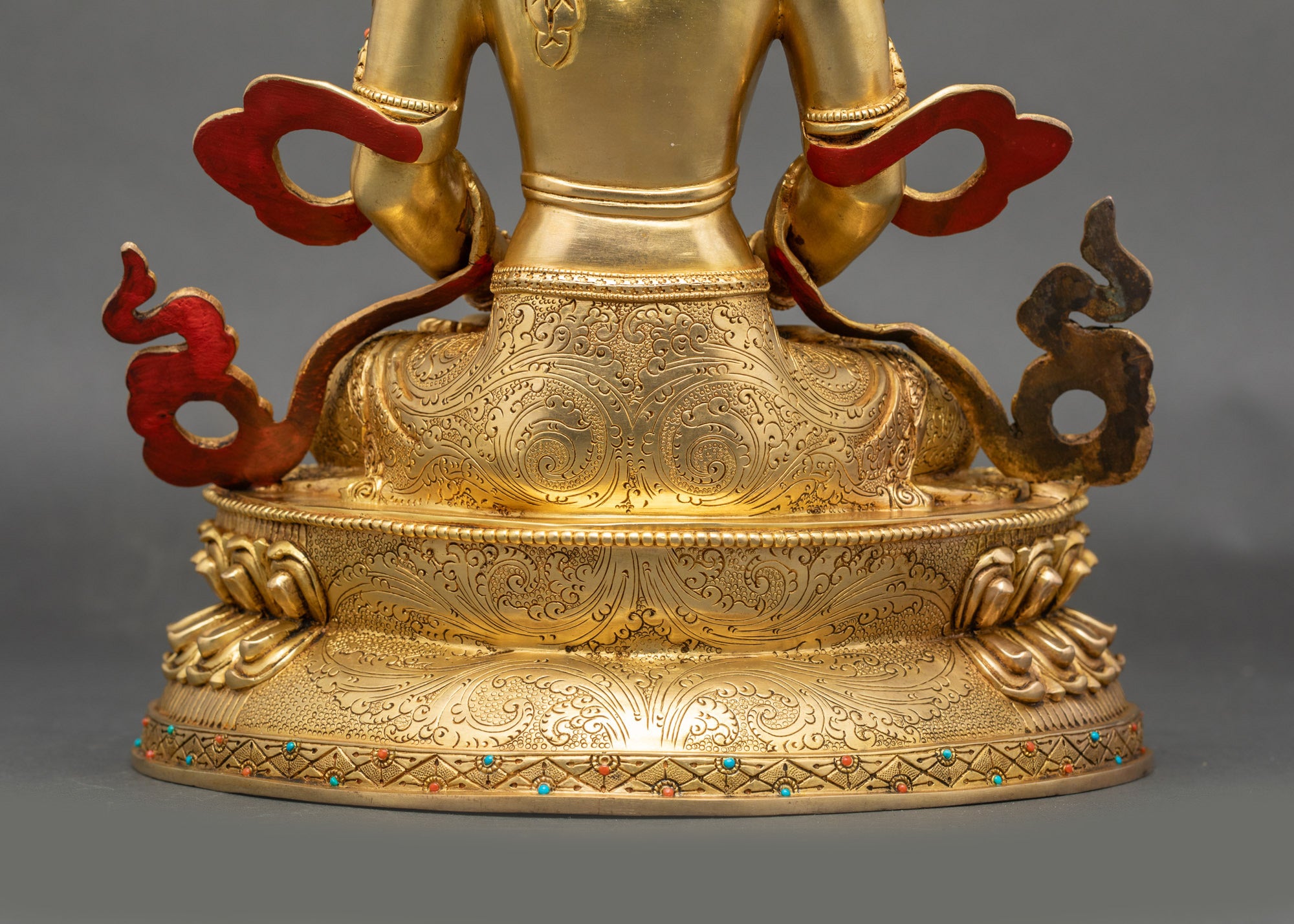 Traditional Amitayus Sculpture | Handmade Copper Longevity Buddha Idol