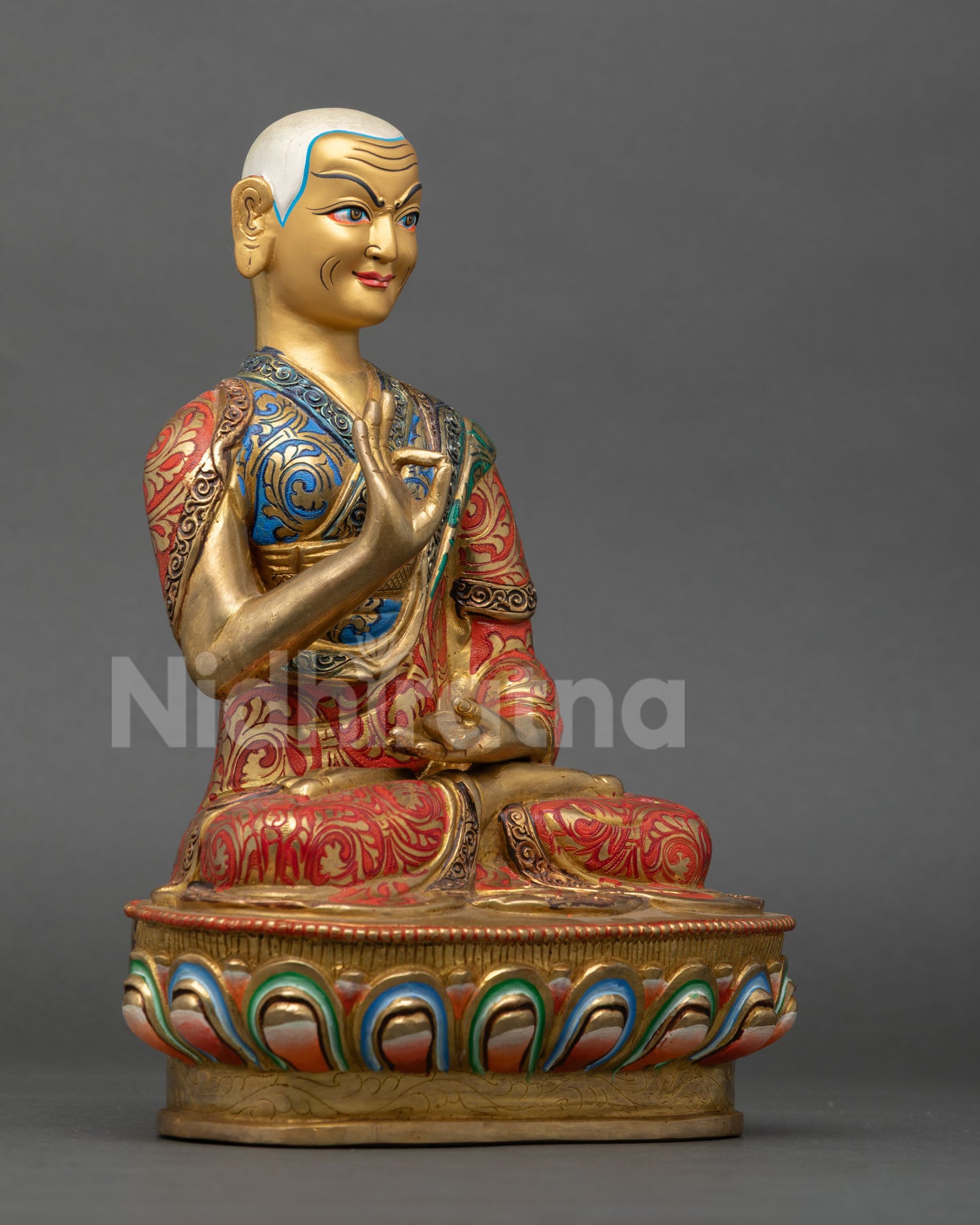 Lama Tsongkhapa Statue Set – Authentic Tibetan Art