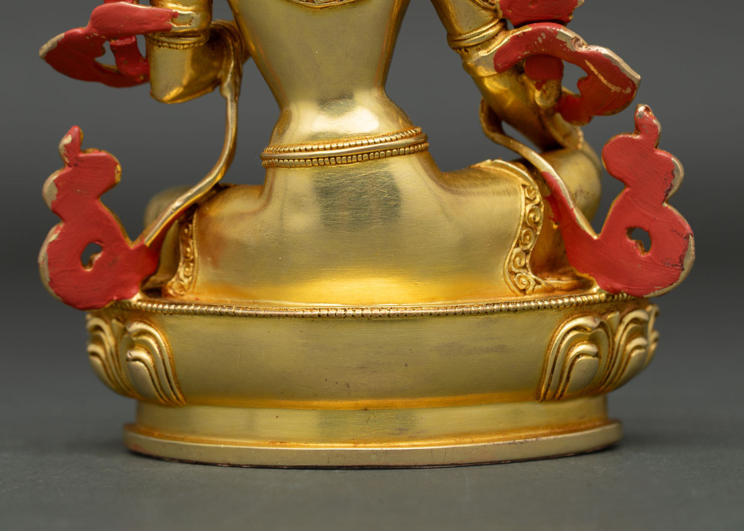 Green Tara Statue | 24K Gold Gilded Copper Art from Nepal
