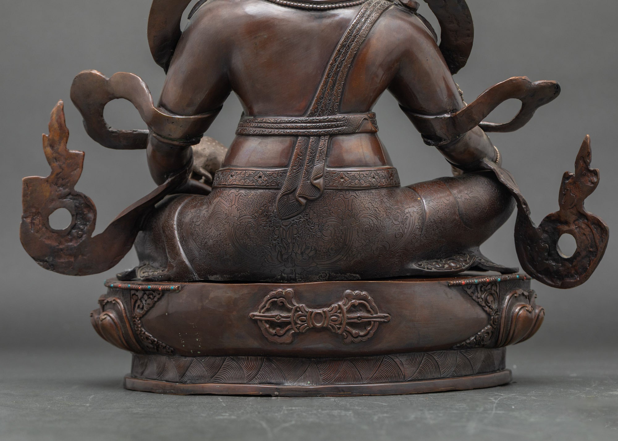 Chemically Oxidized Dzambhala Sculpture | Himalayan Buddhist Idol