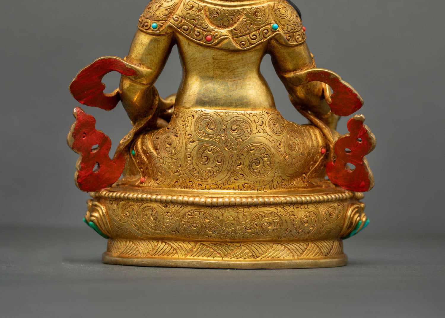 Dzambhala Statue - 24K Gold Gilded Copper Artwork