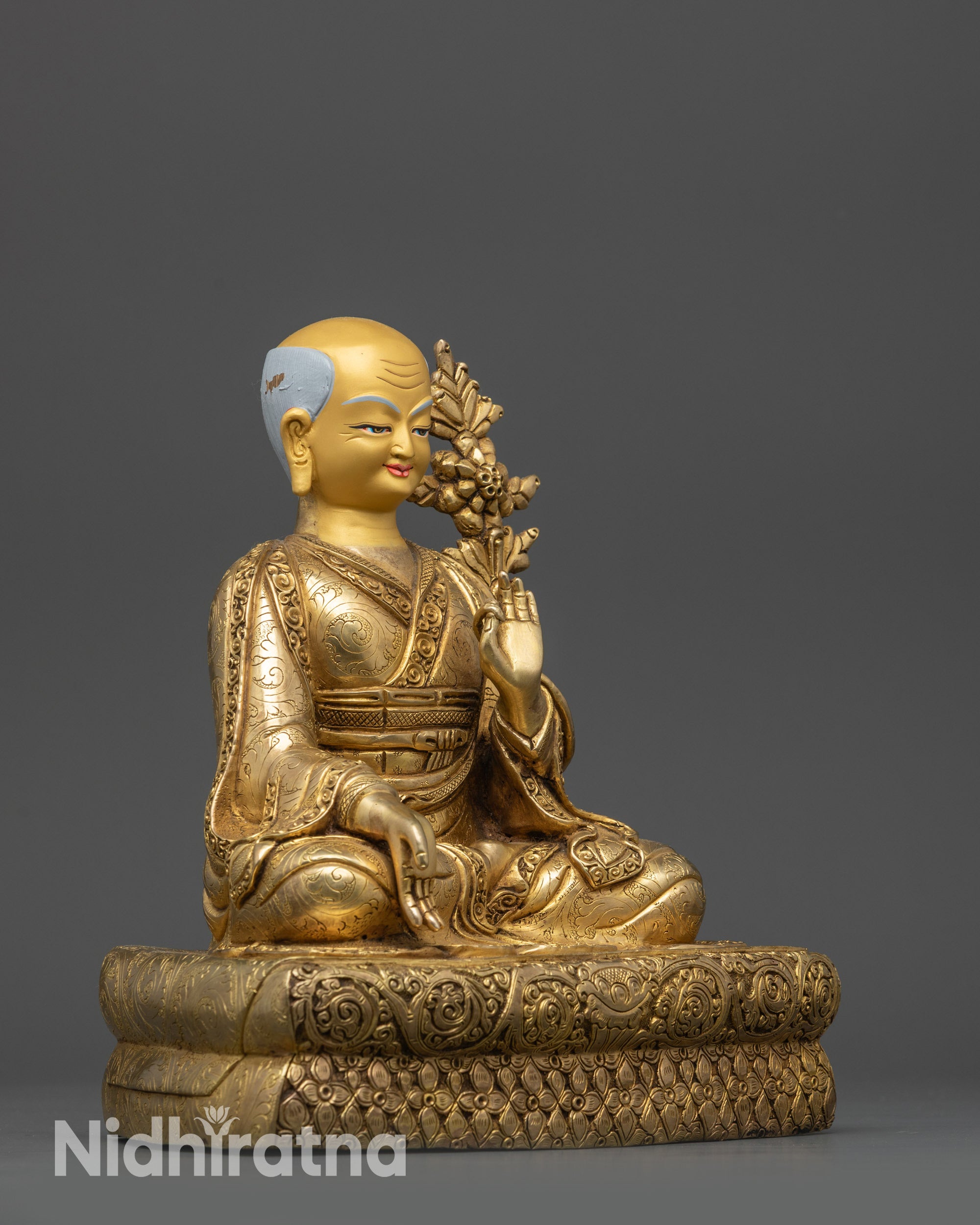 Five Shakya Masters Statue Set | Handcrafted Buddhist Deities from Nepal