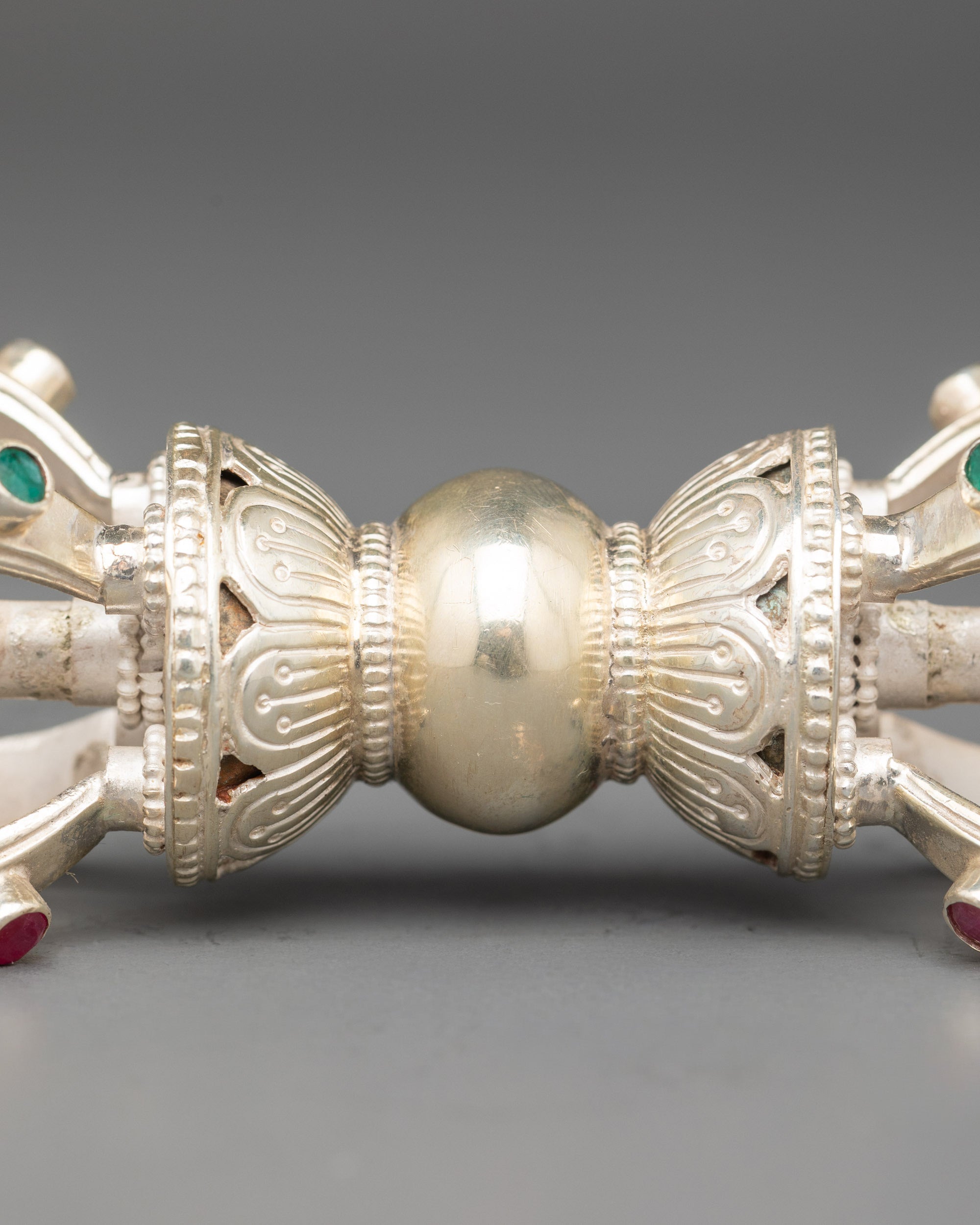 Tibetan Bell and Vajra Set | Bronze & Silver Instruments for Worship