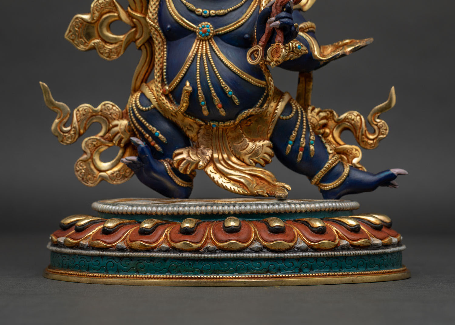 Acrylic-Painted Vajrapani Statue | Tibetan Buddhist God of Power