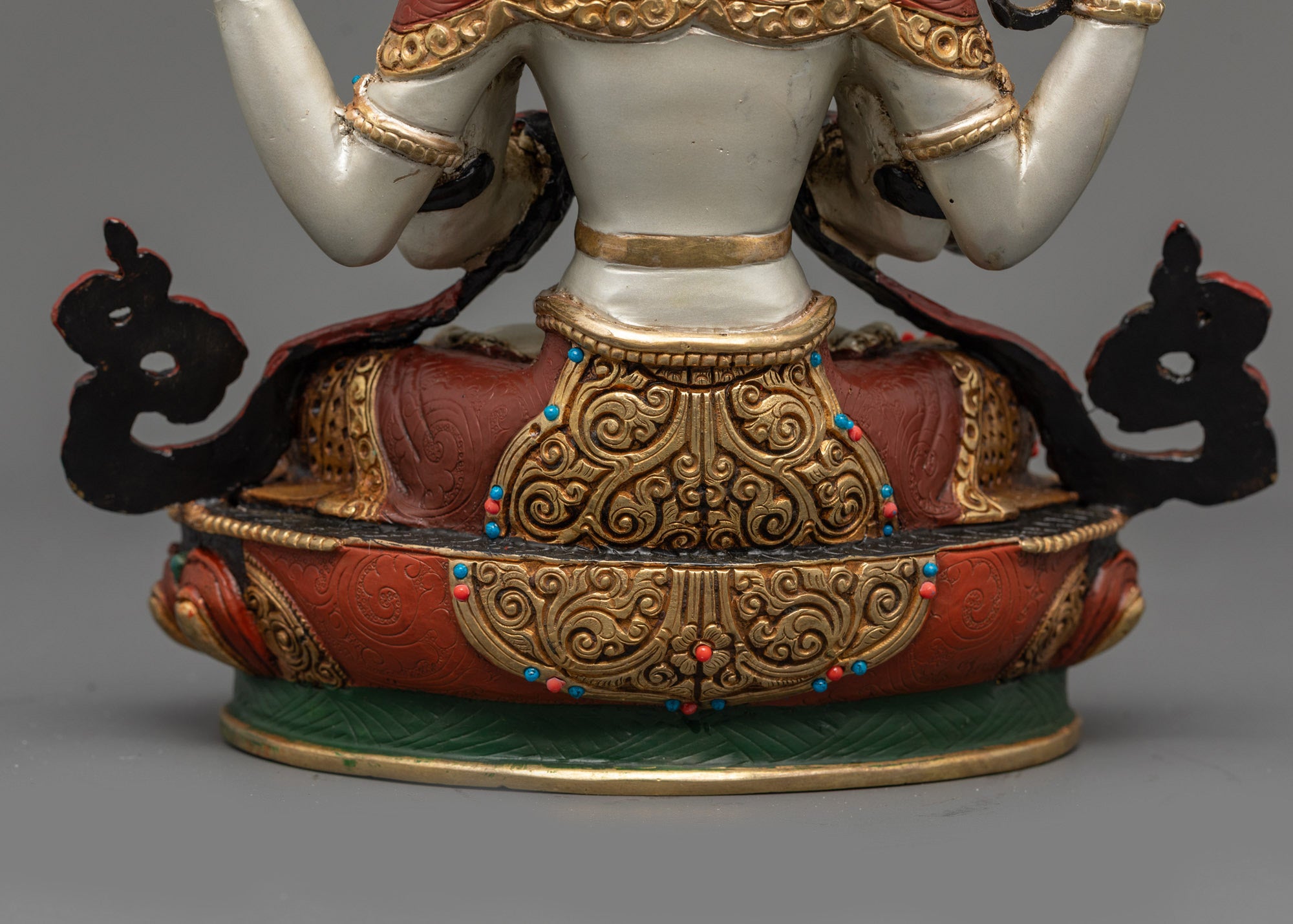 Tibetan Four Armed Handcrafted Chenrezig Statue