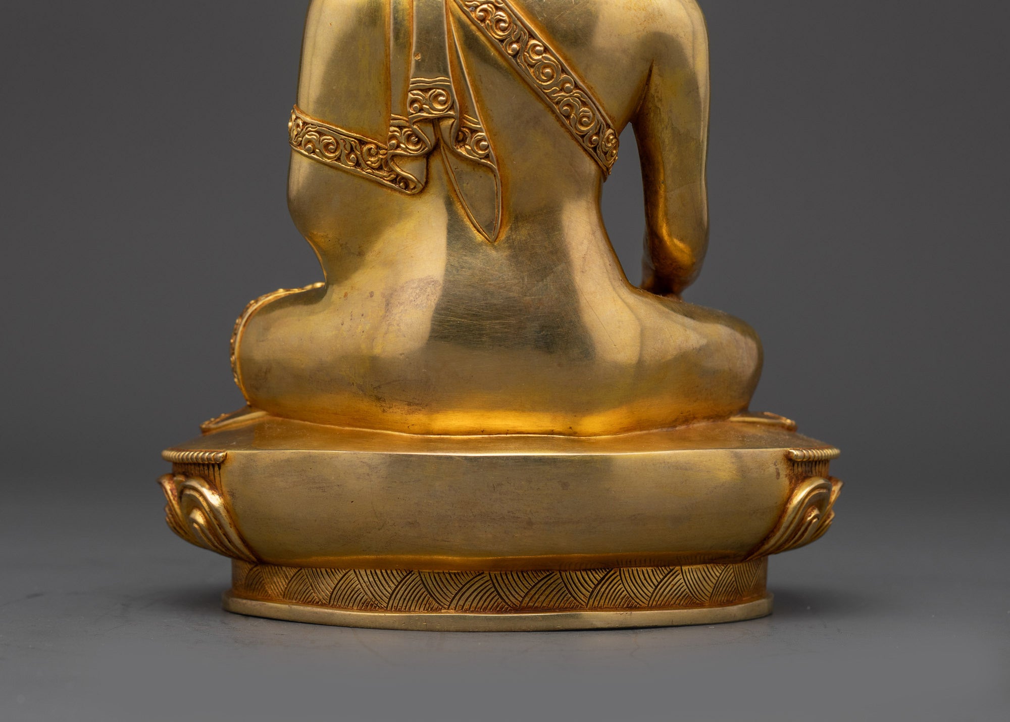 Premium Shaka Nyorai Statue | 24K Gold-Fire Gilded Buddha Statue