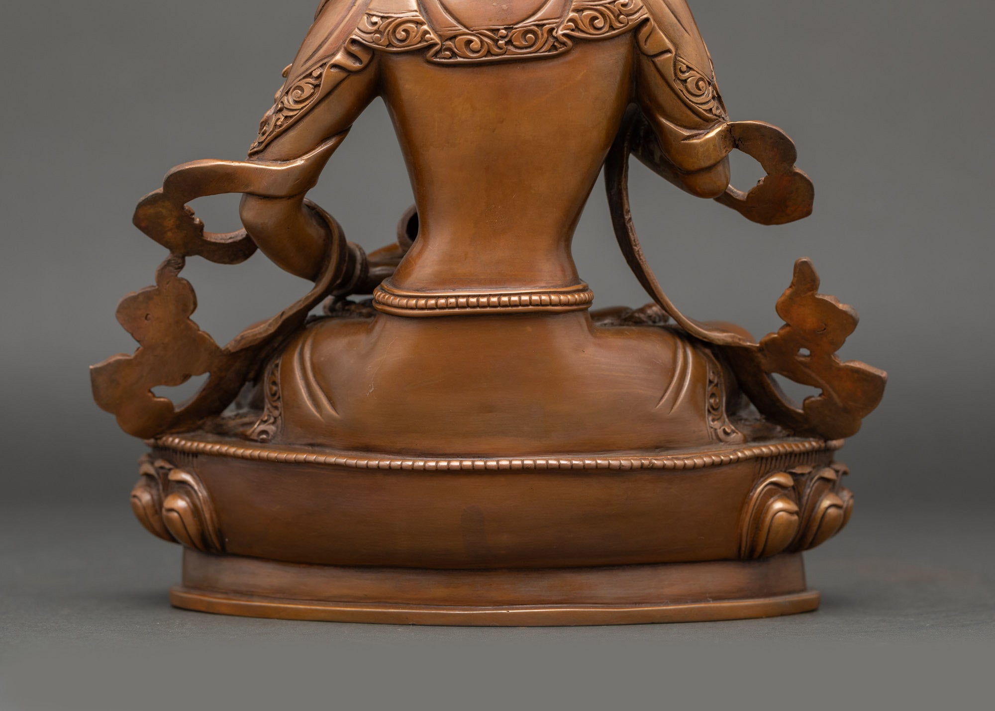 Vajrasattva Buddhist Altar Sculpture | Nepalese Copper Handcrafted Art