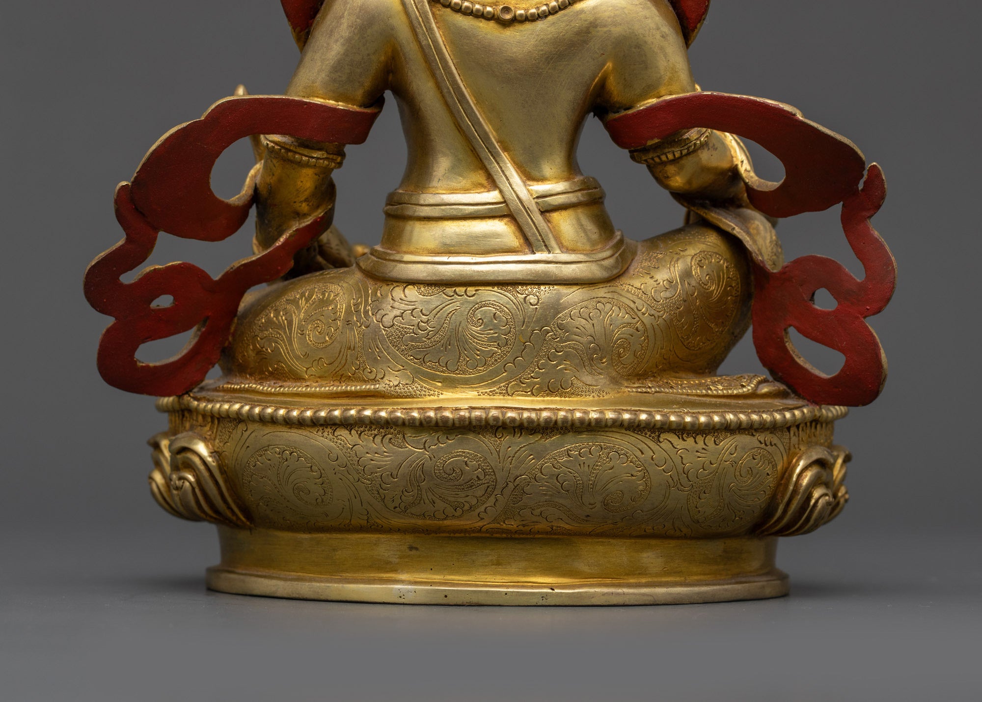 Embrace Abundance with Gold-Gilded Dzambhala Statue | Wealth God Idol