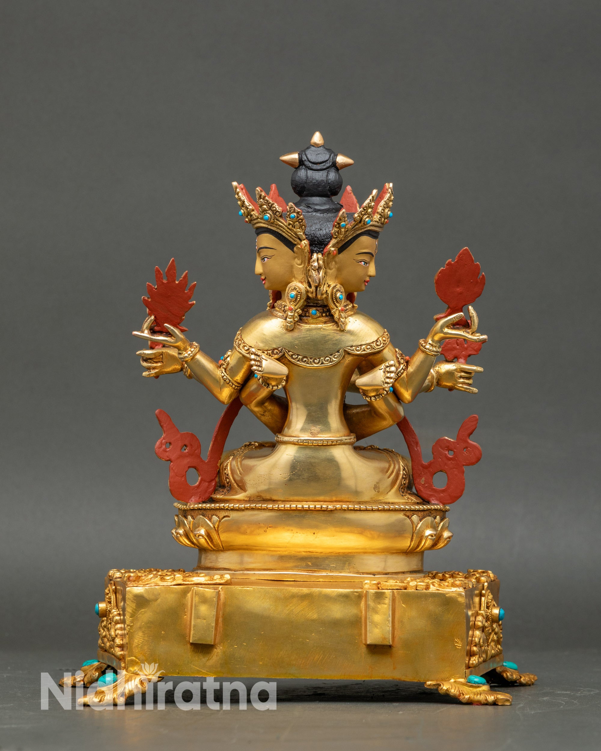 Guhyasamaja and Consort Statue - Vajrayana Tantric Meditation Deity