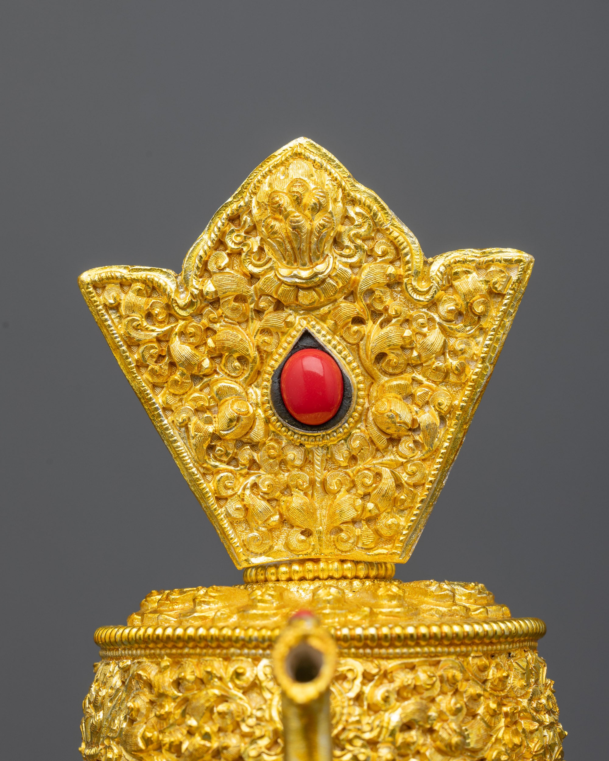 Exquisite Himalayan Bhumba Set | Gold & Silver Plated Ritual Vessels