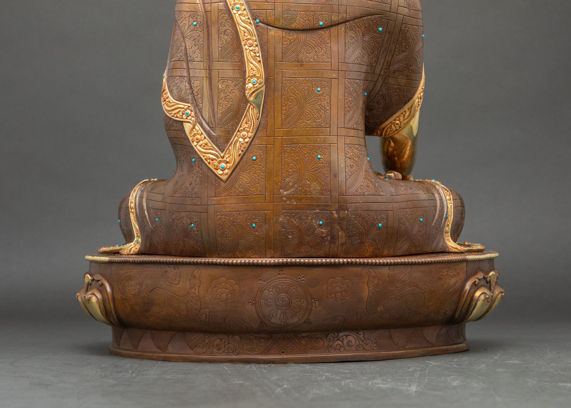 Handcrafted Buddha Statue | 24K Gold Fire-Gilded Buddhist Sculpture