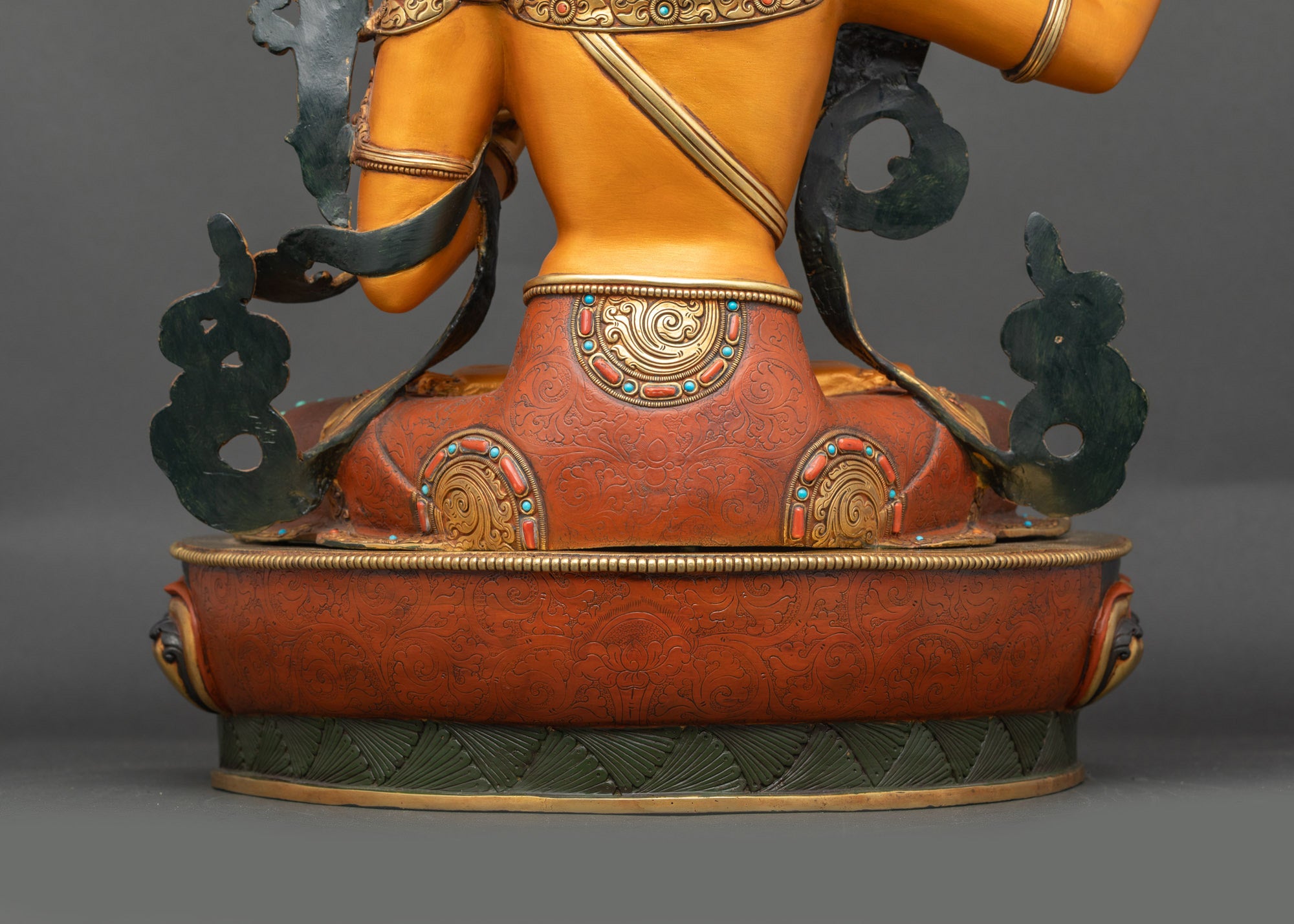 Colourful Manjushri Statue | Exquisitely Handpainted Buddhist Figurine
